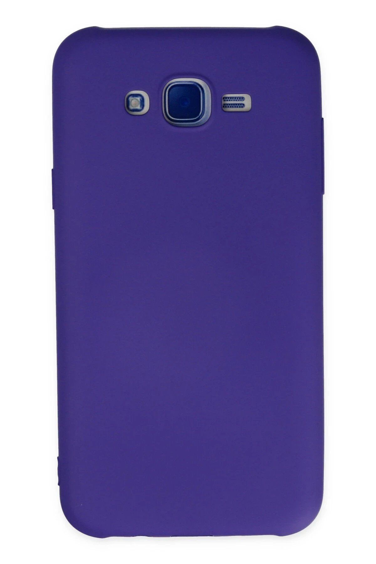 CepteToptan Newface Samsung Galaxy J7 Kılıf Nano içi Kadife Silikon - Mor