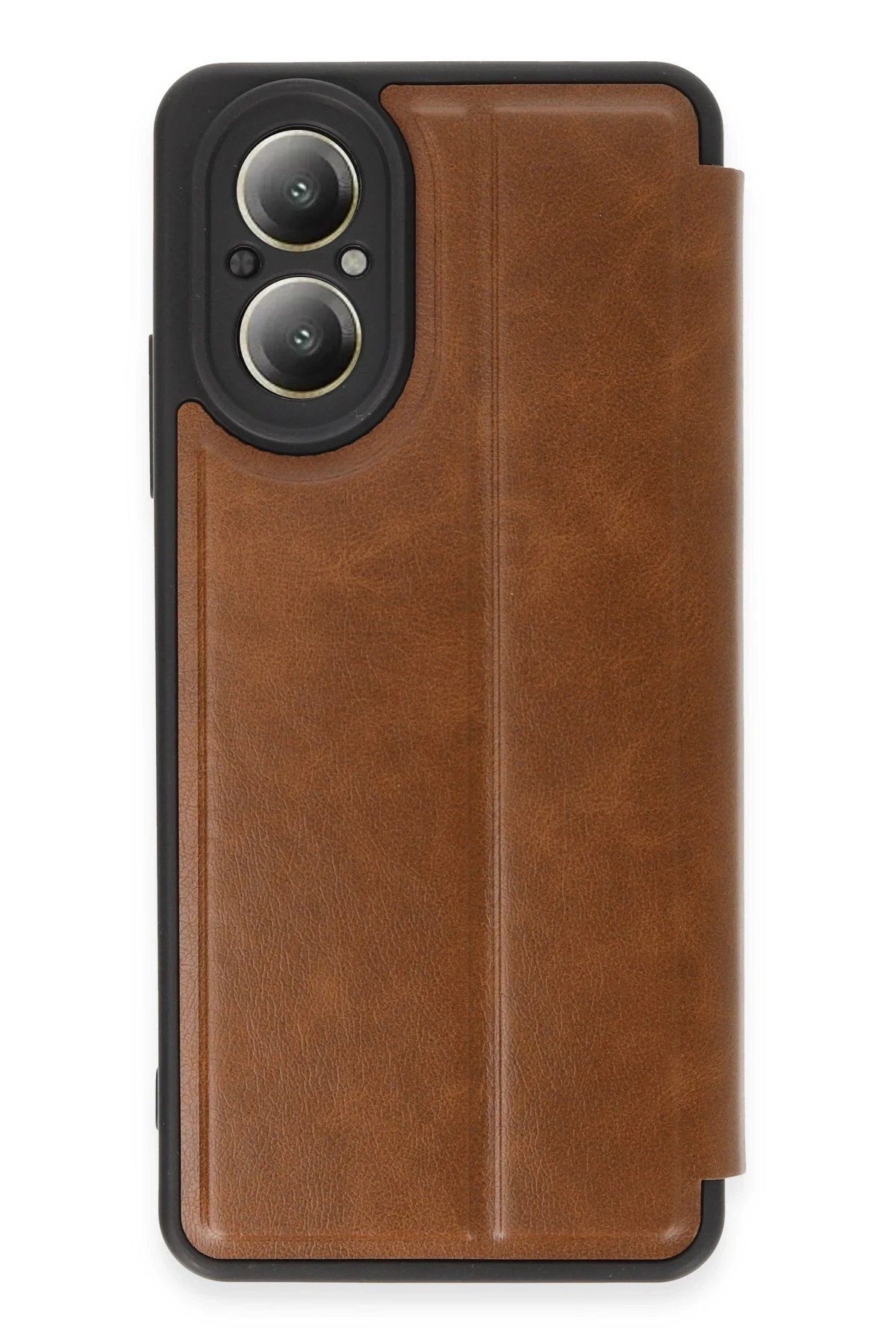 CepteToptan Newface Realme 12 Lite Kılıf Flip Cover - Taba