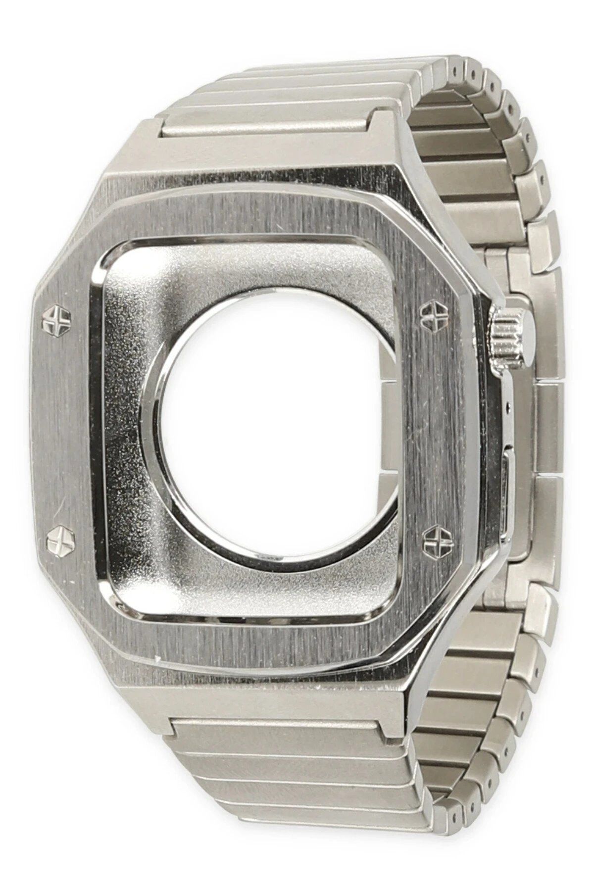 CepteToptan Watch 45mm KR409  Uyumlu Metal Kordon - Gümüş
