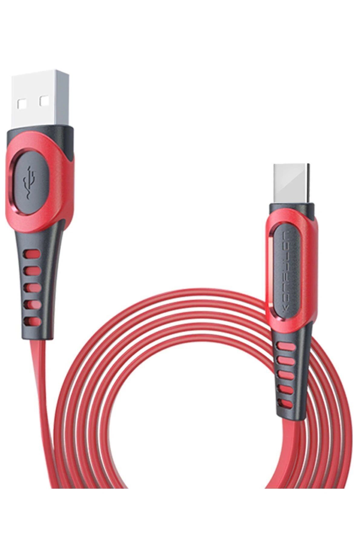 CepteToptan Konfulon DC03 Süper Hızlı Type-C Kablo 1M 2.4A - Kırmızı