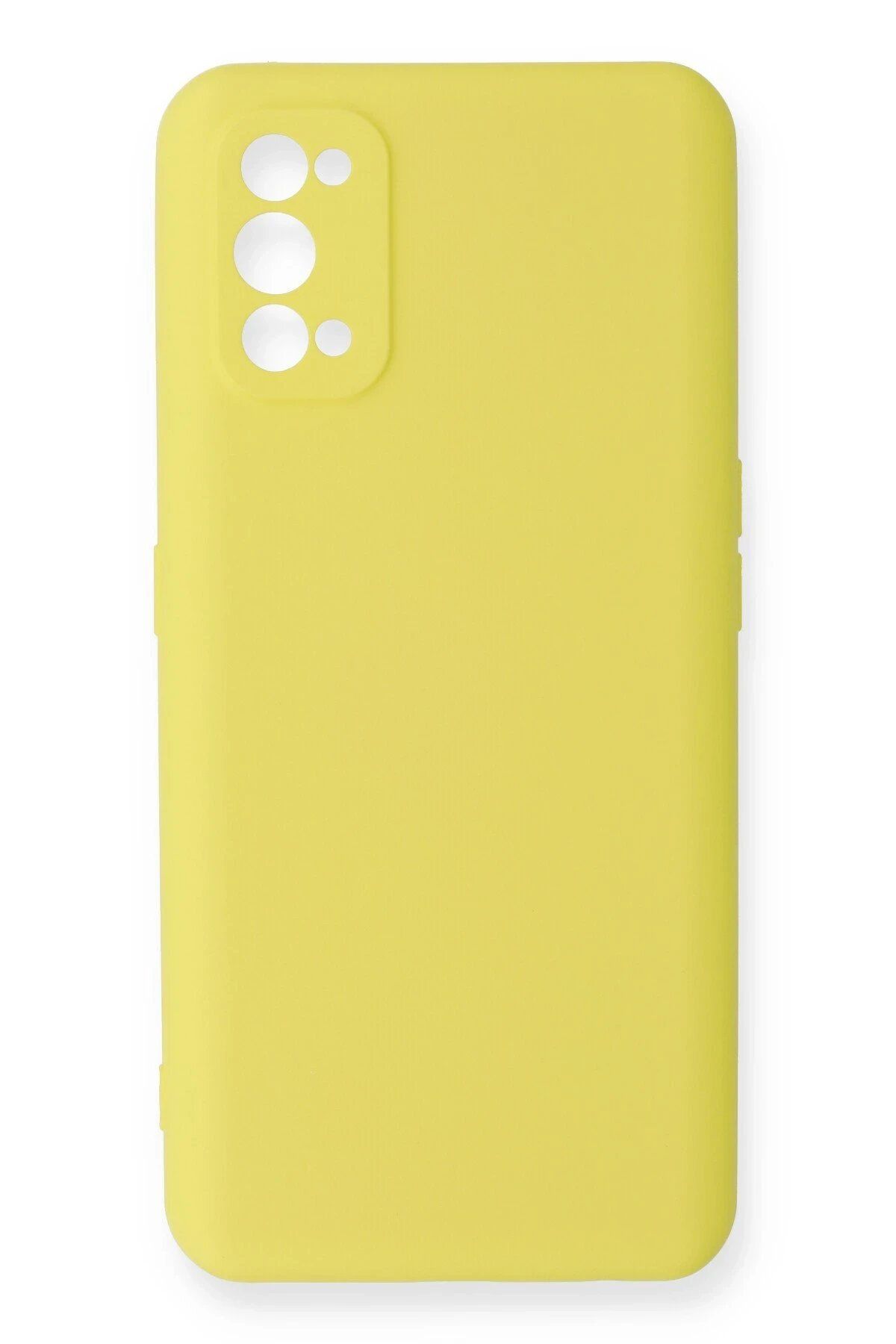 CepteToptan Newface Realme 7 Pro Kılıf Nano içi Kadife Silikon - Sarı