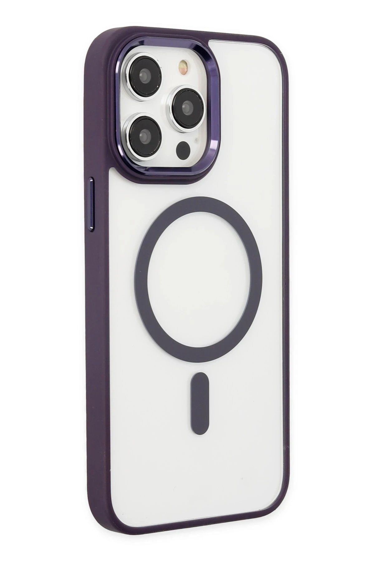 CepteToptan Newface iPhone 13 Pro Kılıf Room Magneticsafe Silikon - Derin Mor