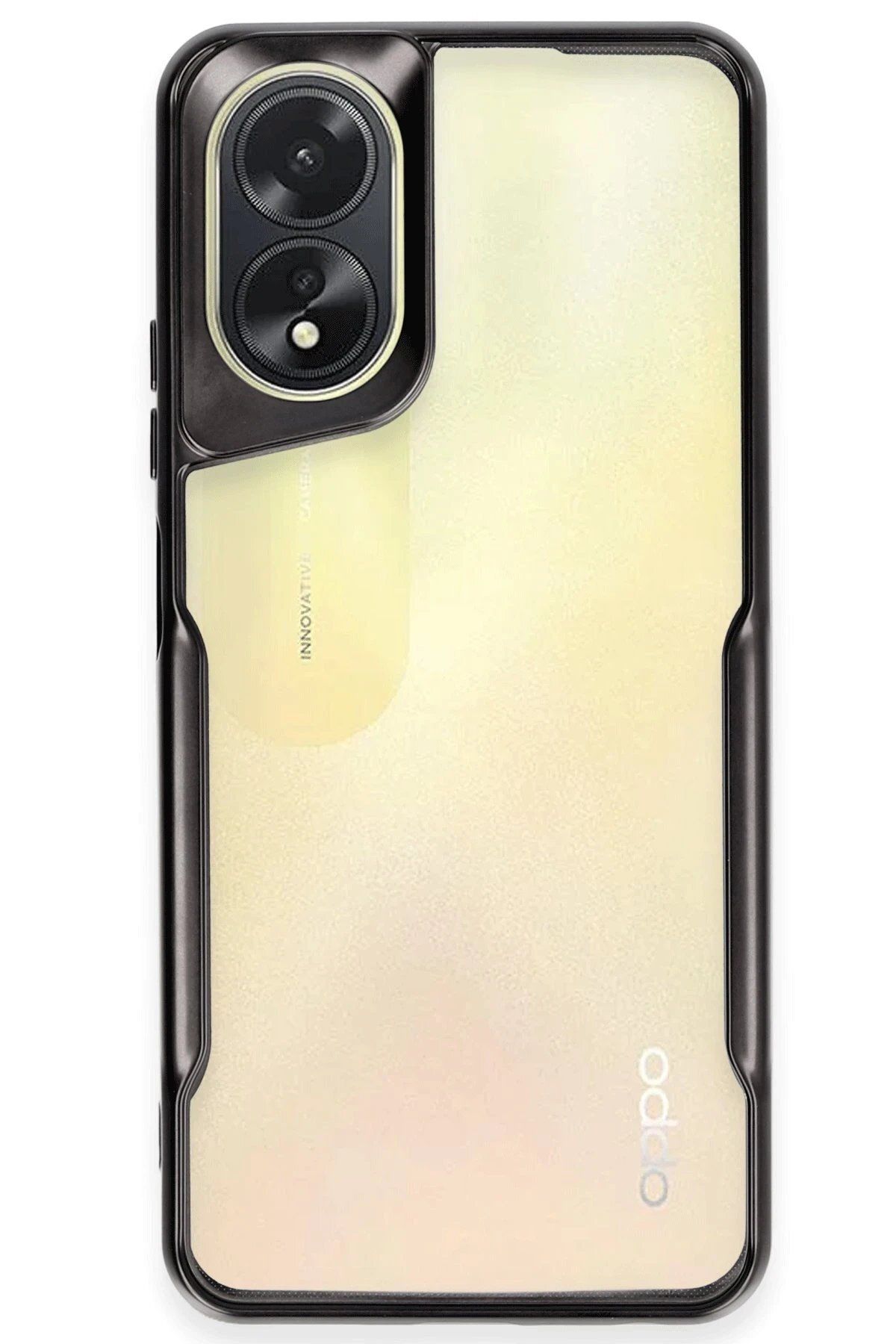 CepteToptan Newface Oppo A38 Kılıf Boyi Silikon Kapak - Siyah