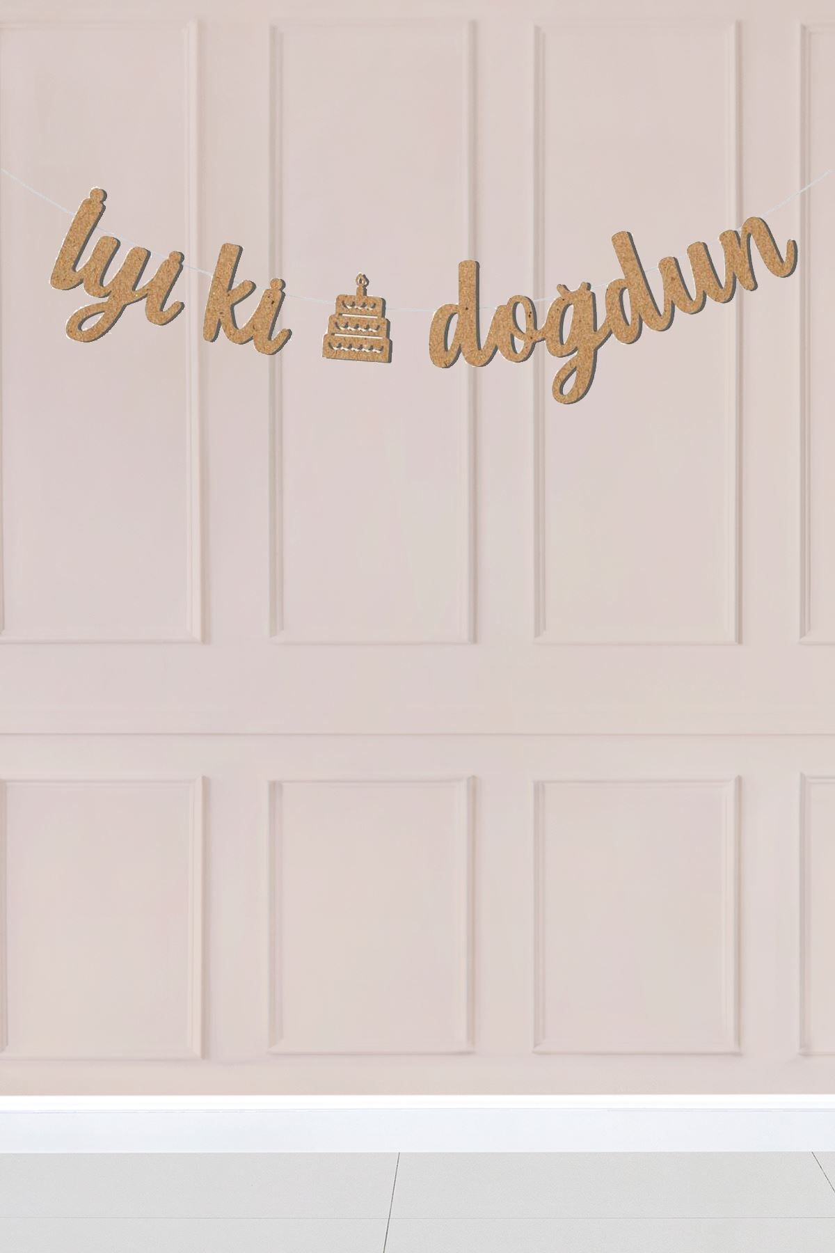 Atölye Mi Kraft İyi Ki Doğdun Banner Kaligrafi Doğum Günü Duvar Süsü