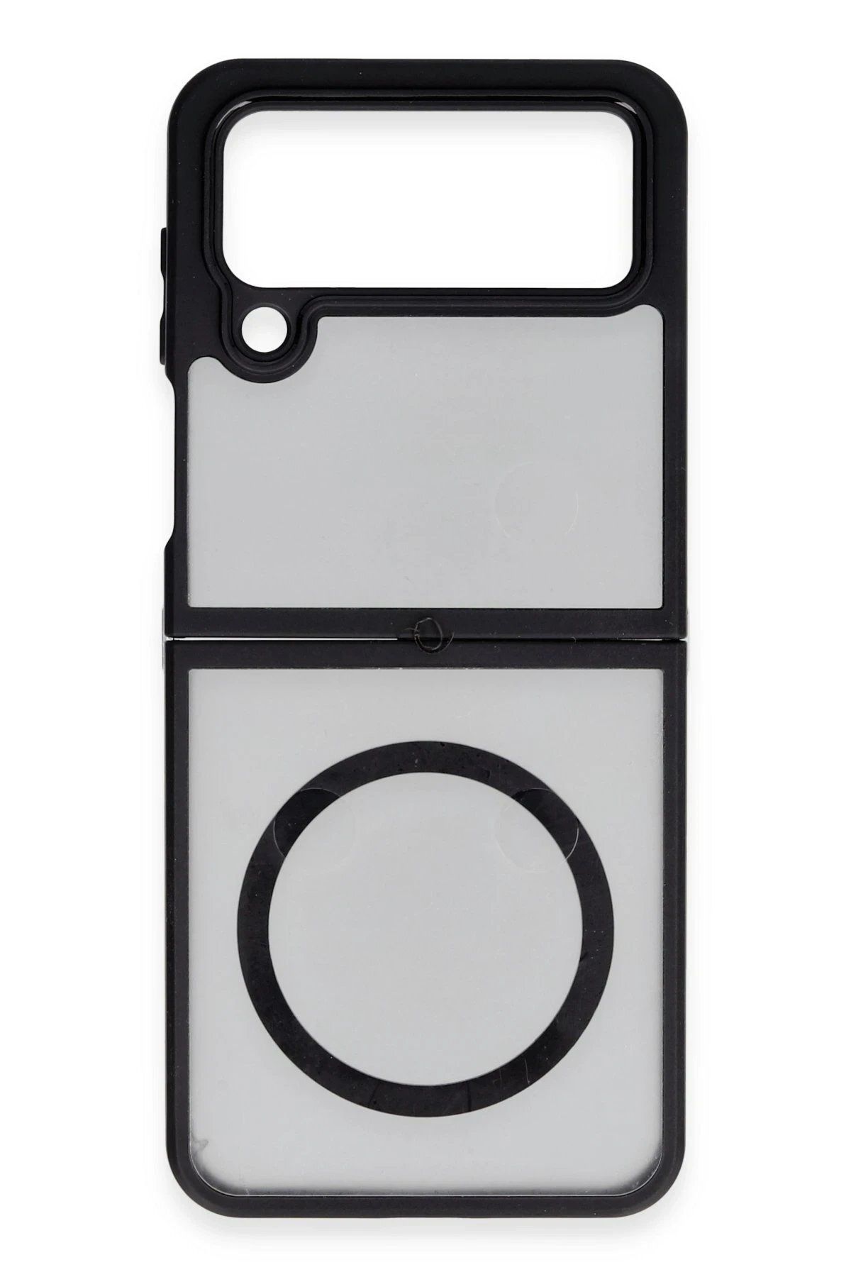 CepteToptan Newface Samsung Galaxy Z Flip 4 Kılıf Blur Fold Magsafe Kapak - Mat Siyah