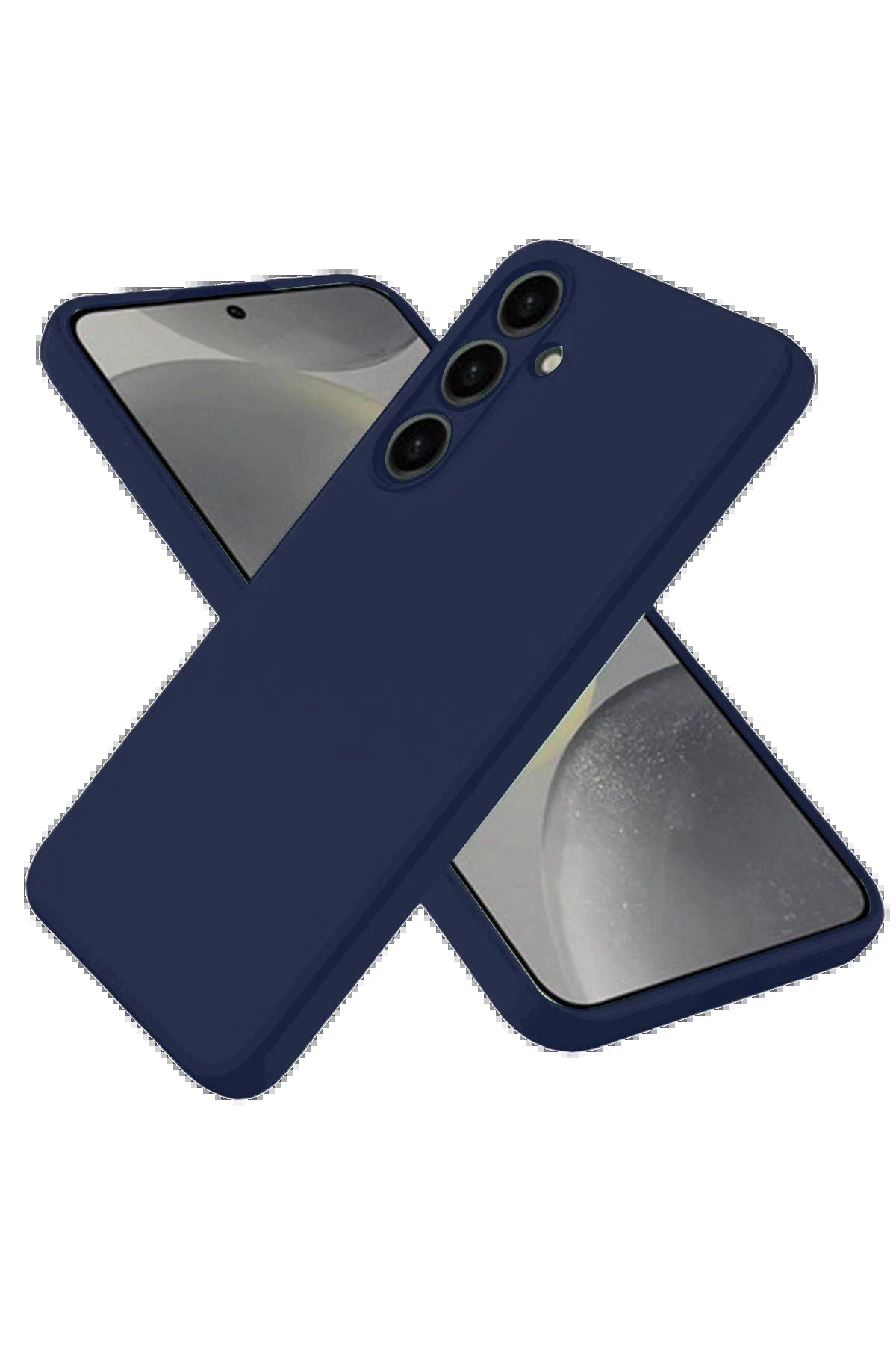 CepteToptan Newface Samsung Galaxy S25 Kılıf Nano içi Kadife Silikon - Lacivert