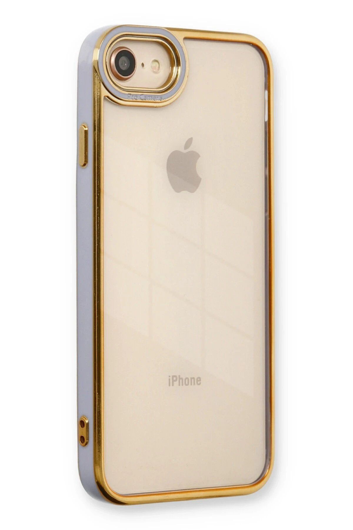 CepteToptan Newface iPhone 7 Kılıf Liva Lens Silikon - Lila