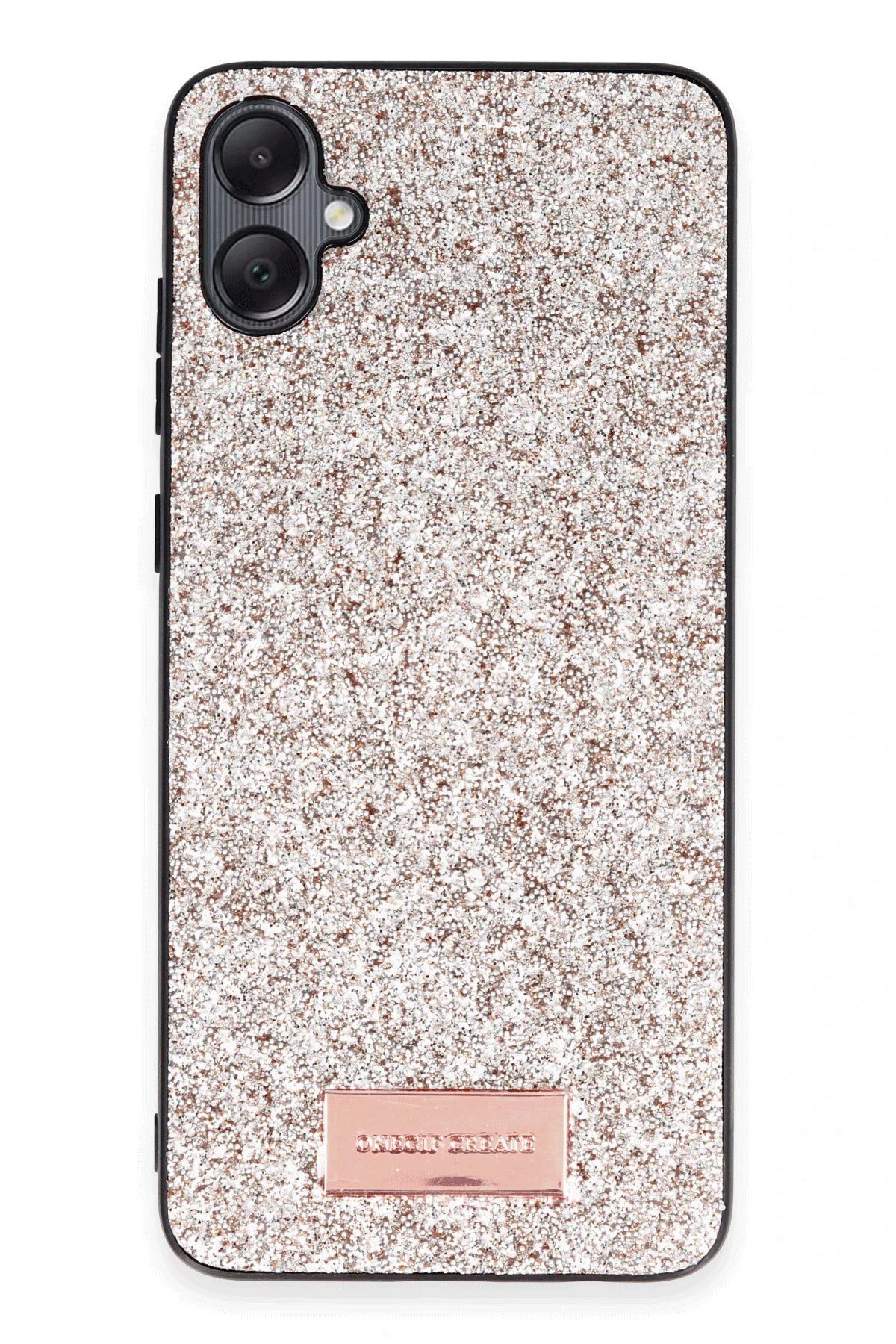 CepteToptan Onegif Samsung Galaxy A05 Bright Simli Kapak - Gold