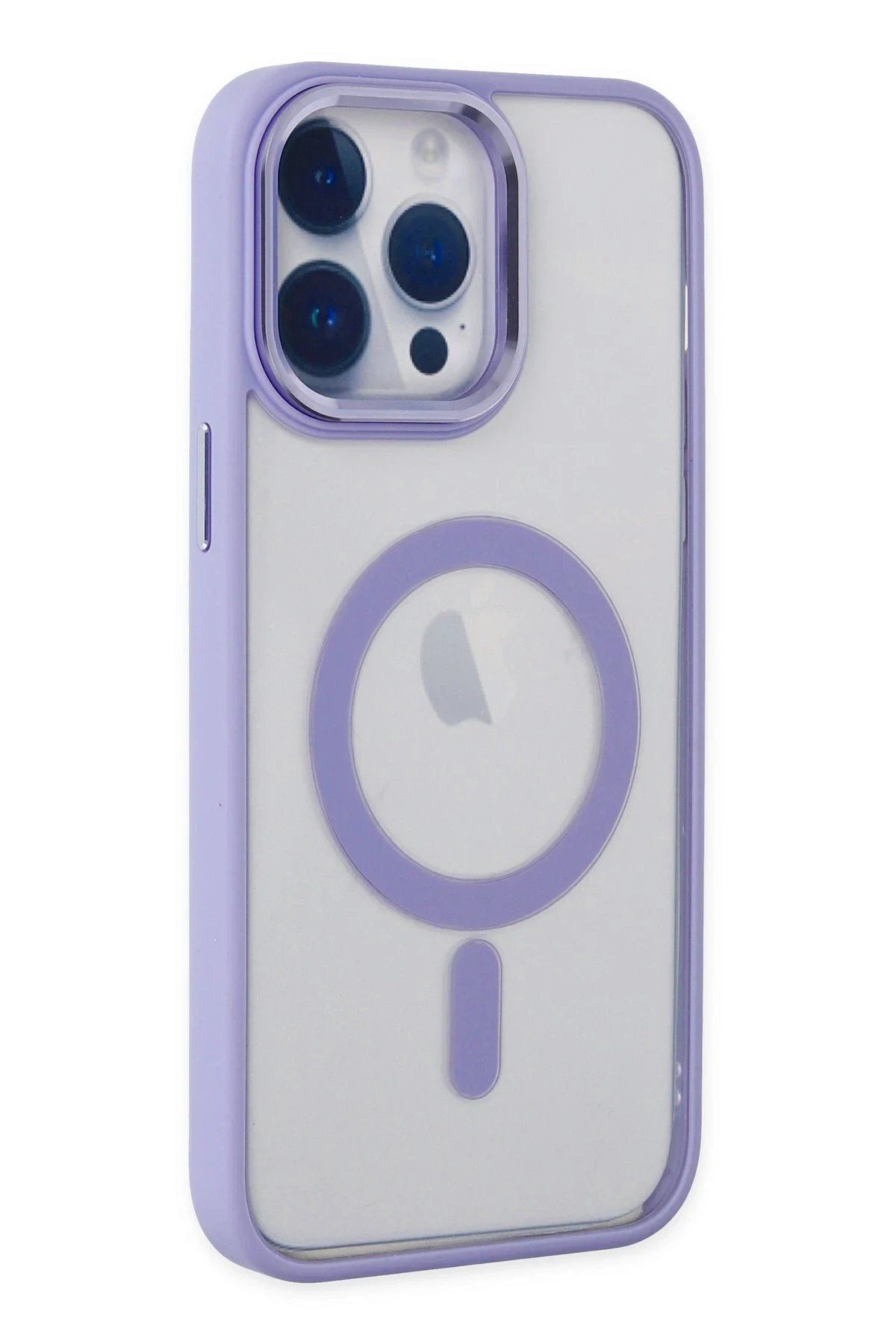 CepteToptan Newface iPhone 14 Pro Max Kılıf Room Magneticsafe Silikon - Lila
