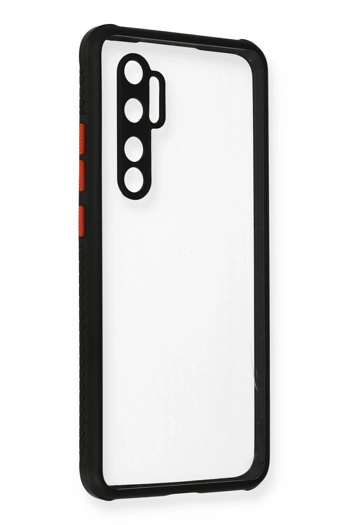 CepteToptan Newface Xiaomi Mi Note 10 Lite Kılıf Miami Şeffaf Silikon - Siyah