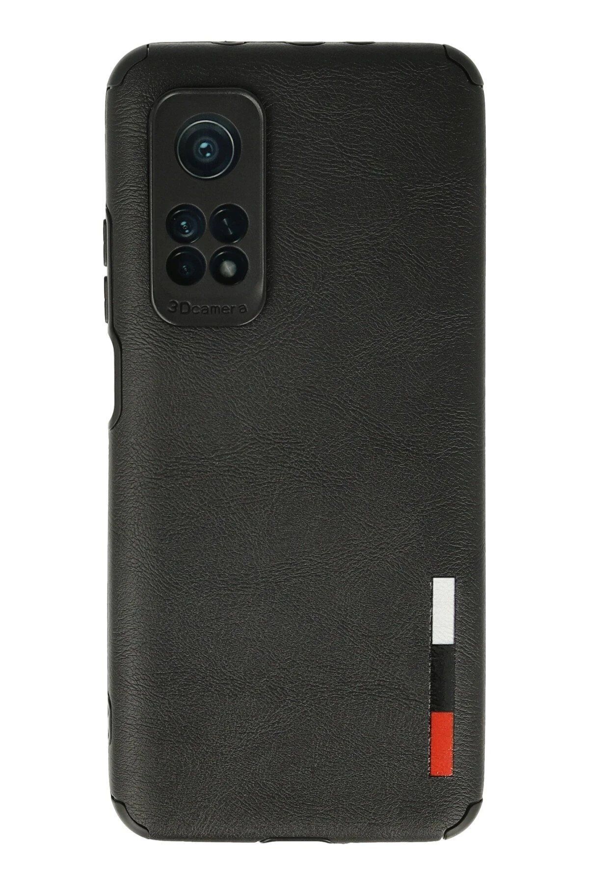 CepteToptan Newface Xiaomi Mi 10T Kılıf Loop Deri Silikon - Siyah