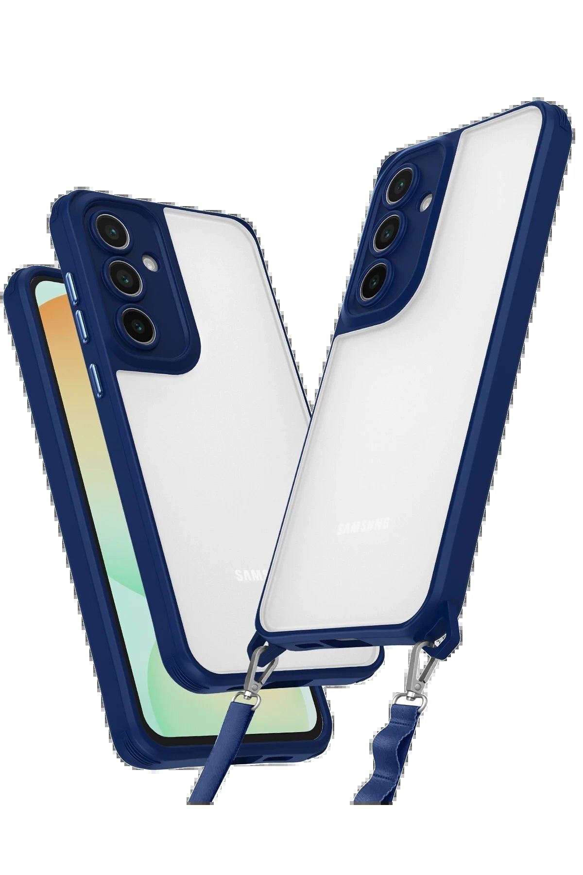 CepteToptan Newface Samsung Galaxy A15 4G Kılıf Penta Silikon Kılıf - Lacivert