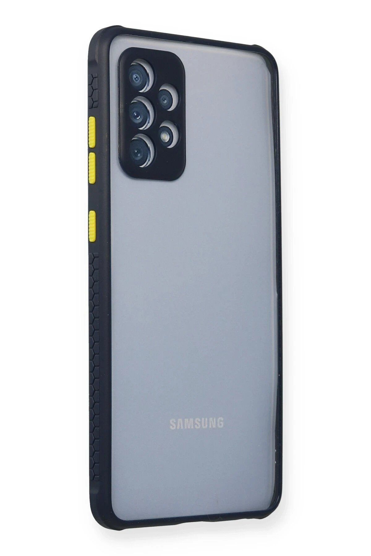 CepteToptan Newface Samsung Galaxy A52 Kılıf Miami Şeffaf Silikon - Lacivert