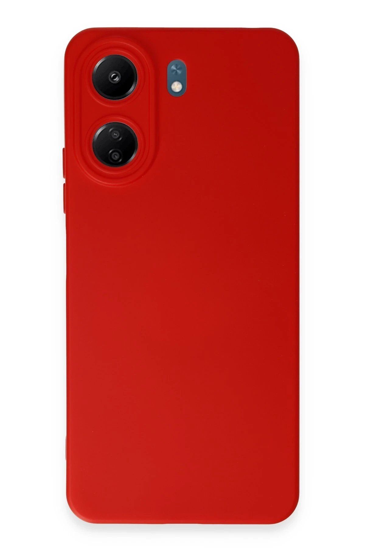 CepteToptan Newface Xiaomi Redmi 13C Kılıf Nano içi Kadife Silikon - Kırmızı