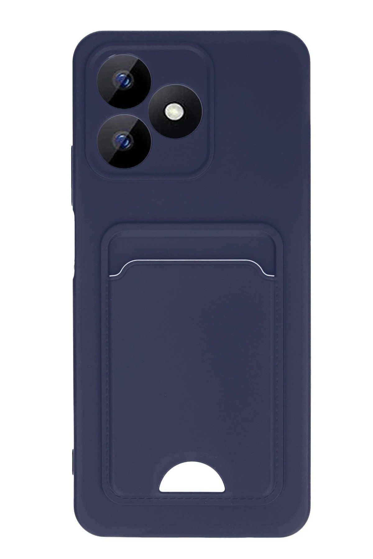 CepteToptan Newface Realme Note 50 4G Kılıf Kelvin Kartvizitli Silikon - Lacivert