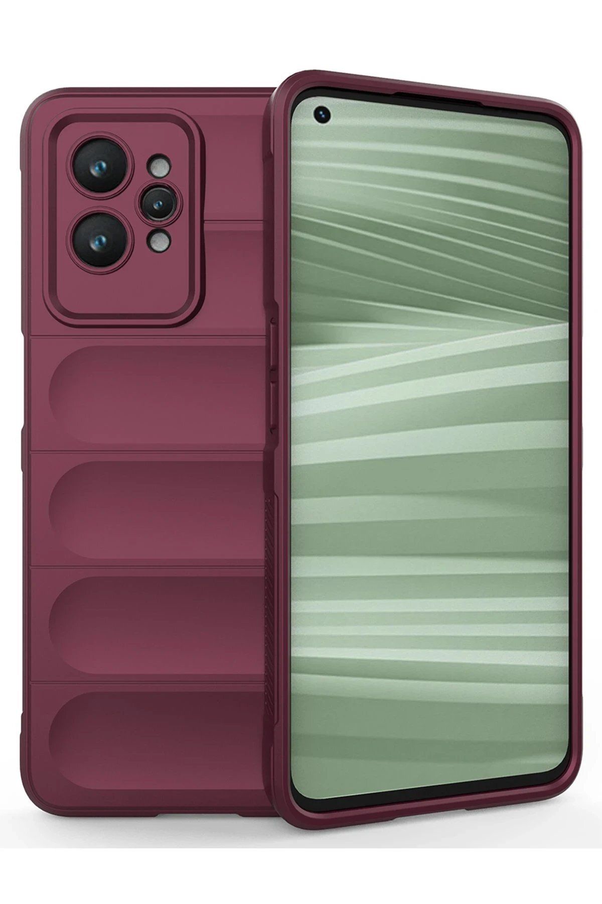 CepteToptan Newface Realme GT2 Pro 5G Kılıf Optimum Silikon - Bordo