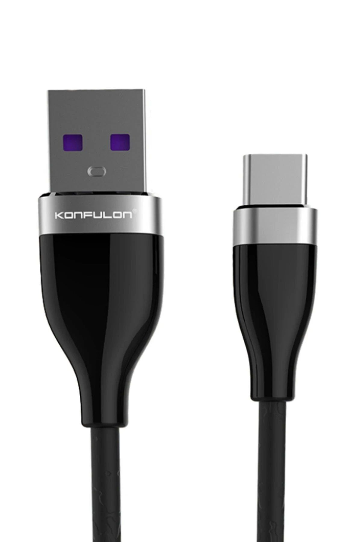 CepteToptan Konfulon S84 Seramik Uçlu Type-C 1M 3.1A - Siyah