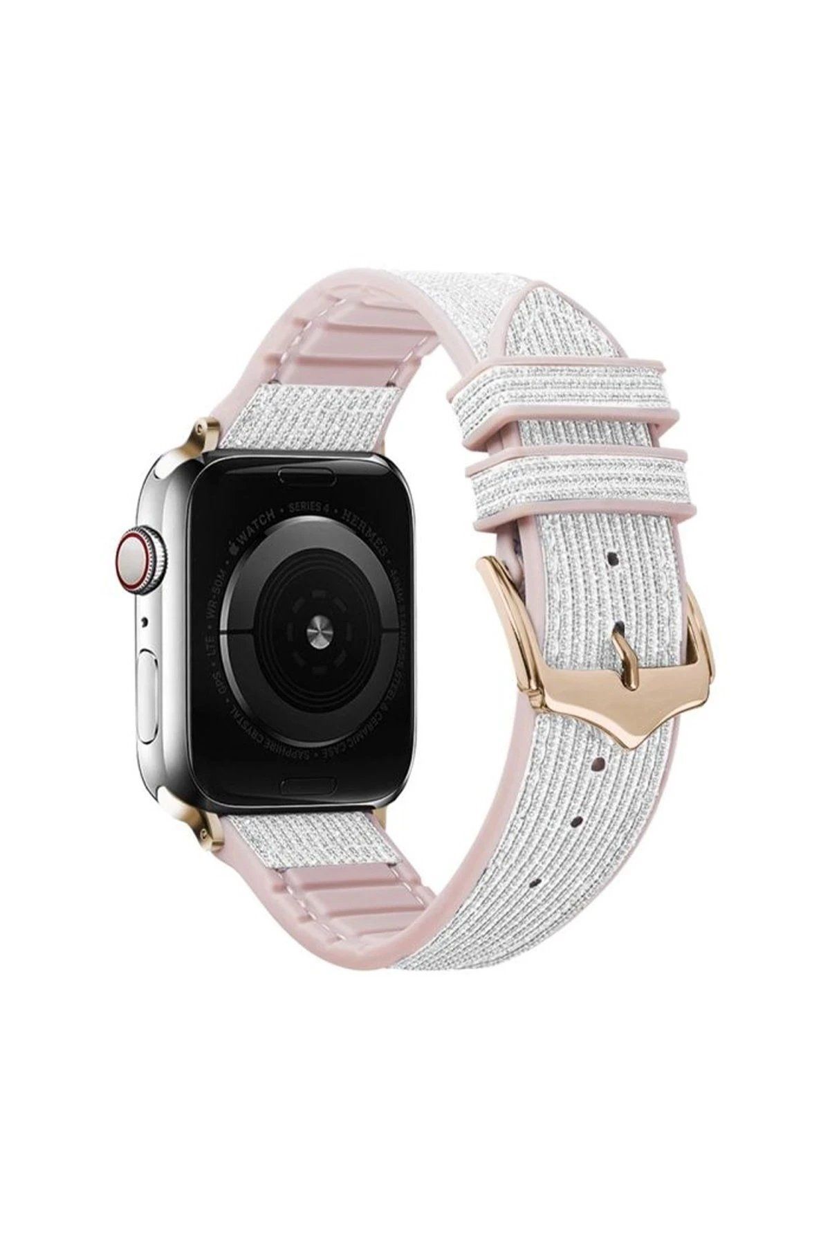 CepteToptan Movenchy Watch 38mm uyumlu  Blink Kordon - Beyaz