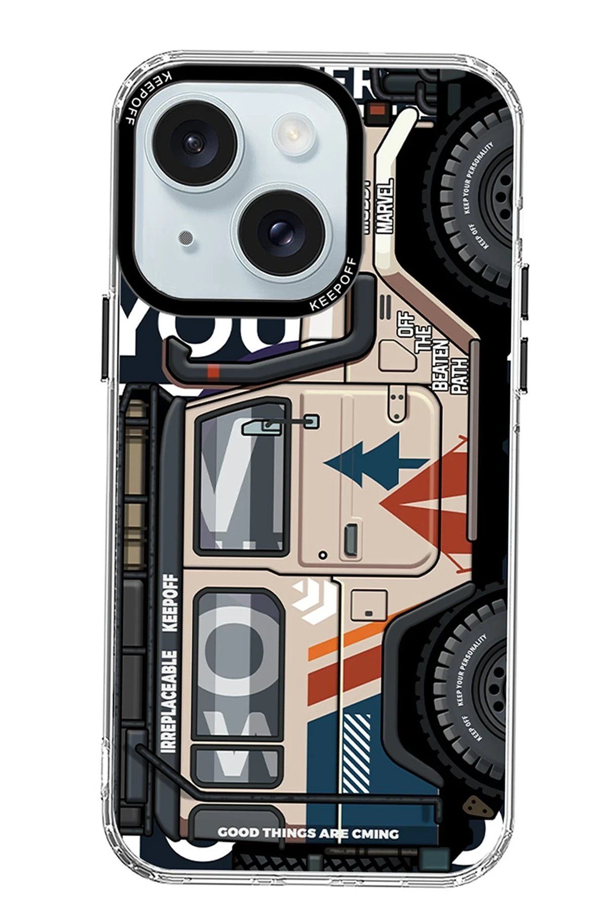 Keep Off iPhone 15 Cross Country Travel Magsafe Kapak - Jungle