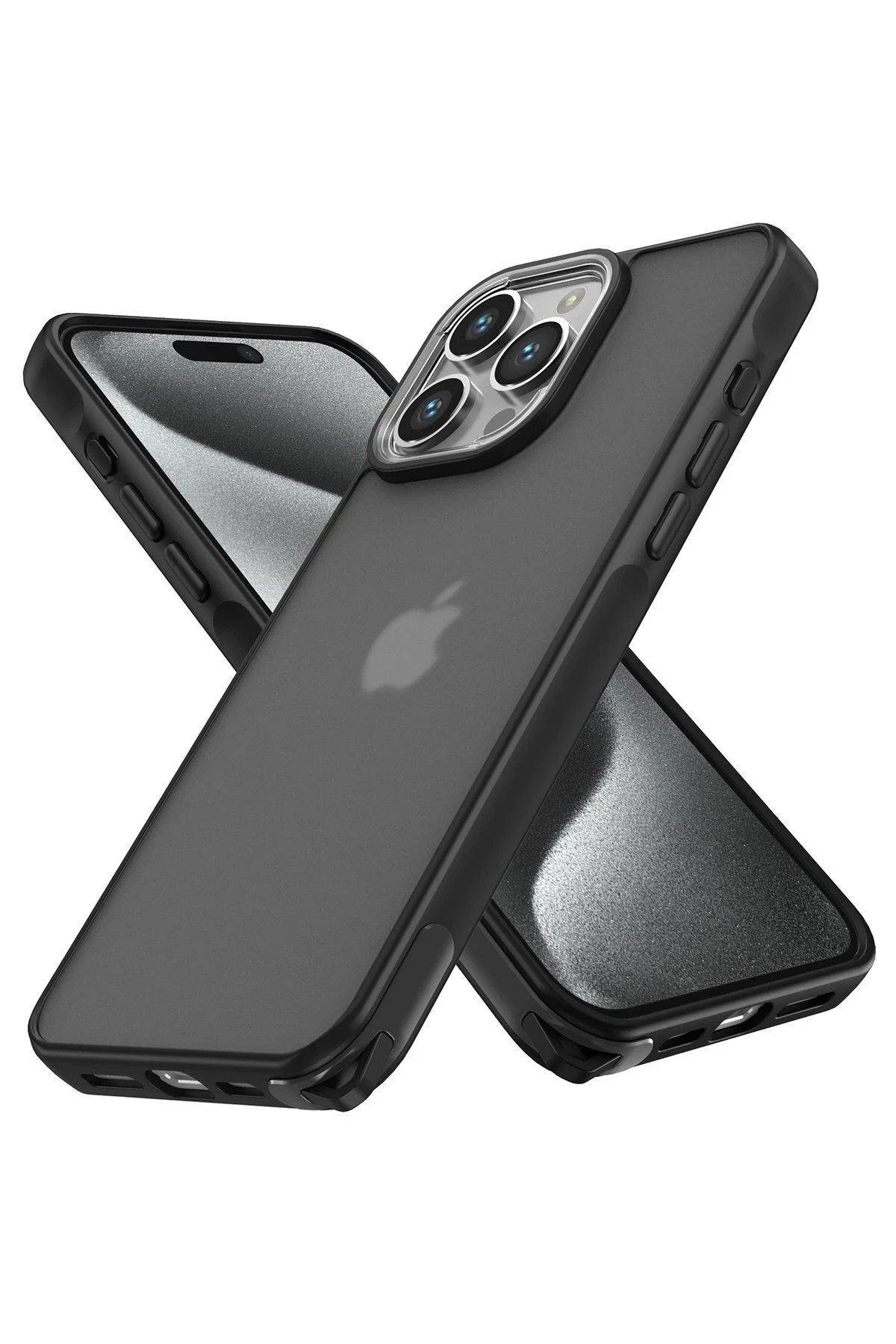 CepteToptan Newface iPhone 15 Pro Kılıf Elegant Kapak - Siyah