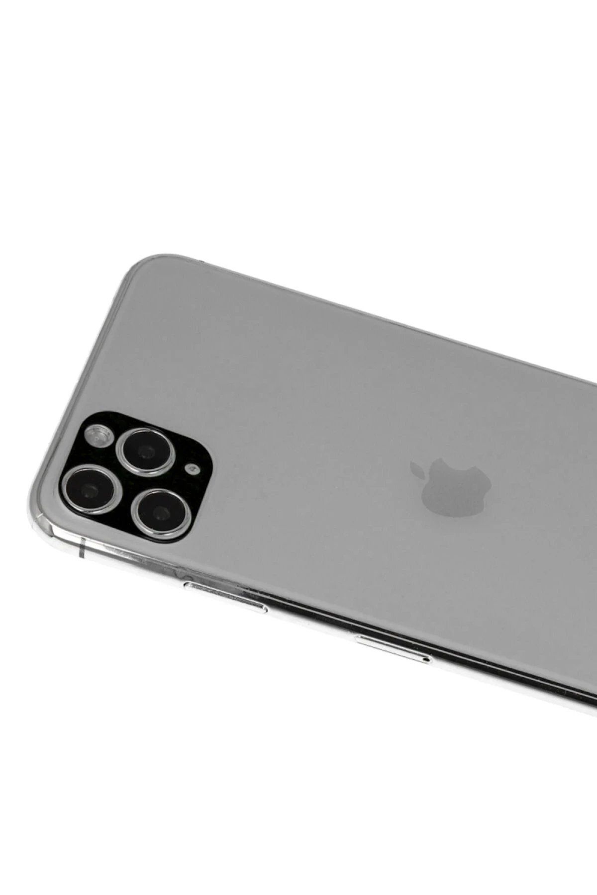 CepteToptan iPhone 11 Pro Max Rainbow Kamera Lens Koruma Cam - Siyah