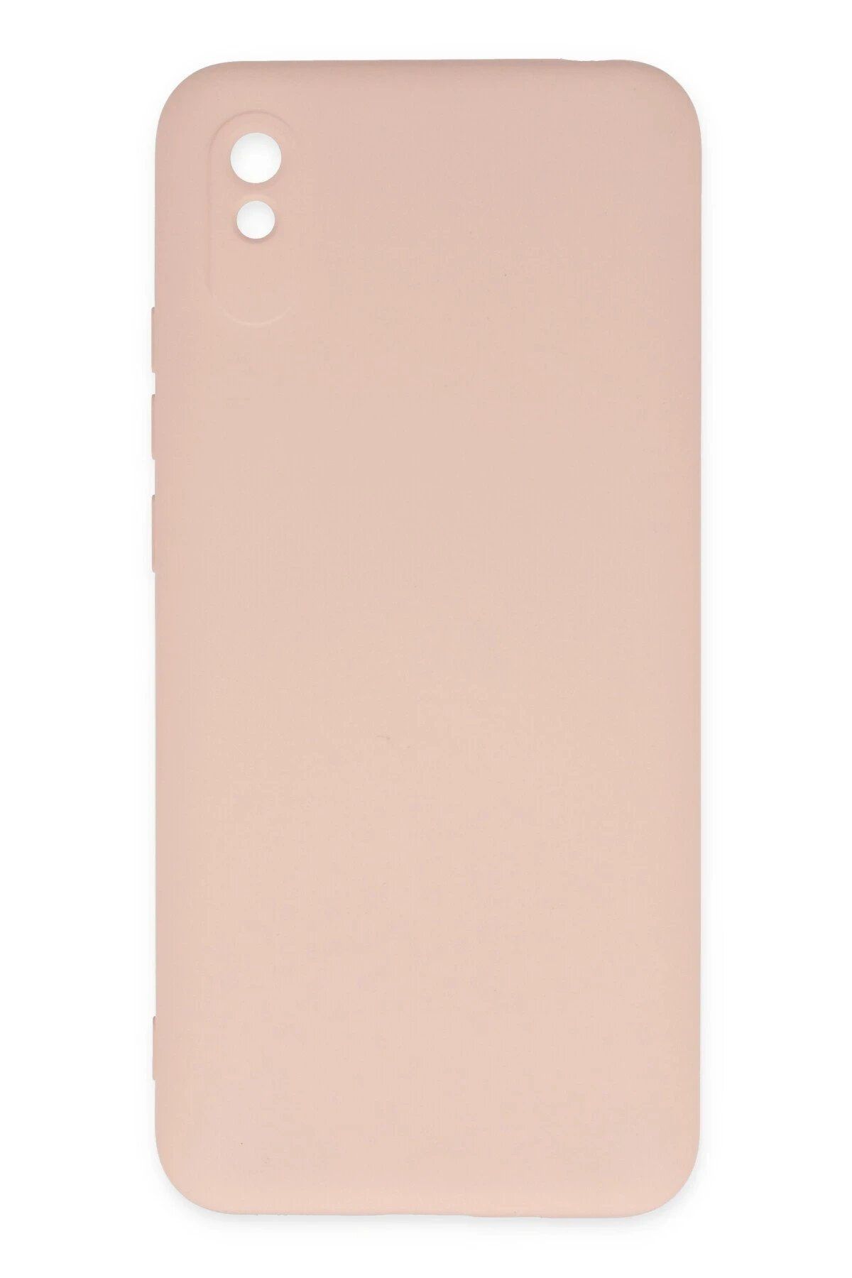 CepteToptan Newface Xiaomi Redmi 9A Kılıf Nano içi Kadife Silikon - Pudra