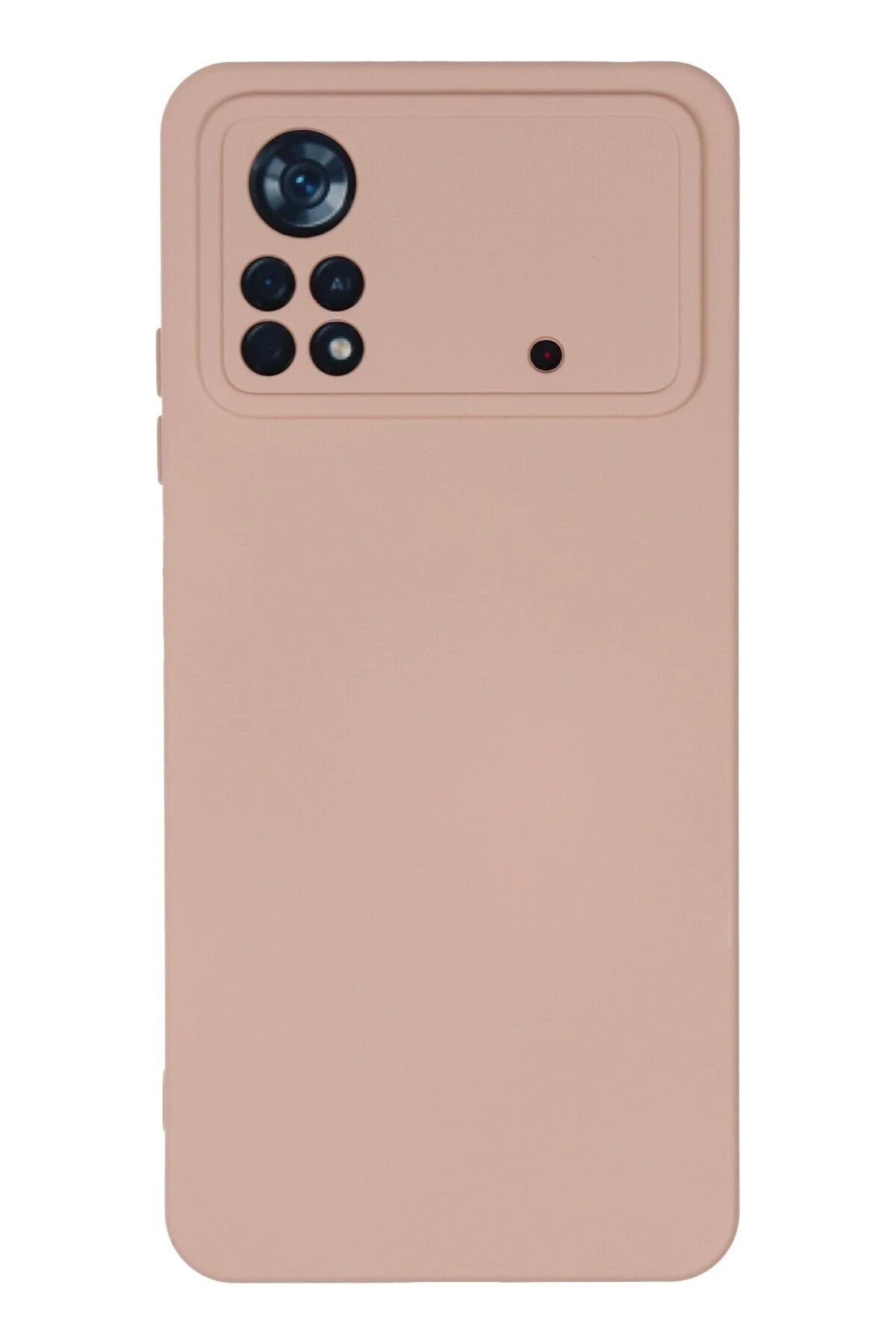 CepteToptan Newface Xiaomi Poco X4 Pro 5G Kılıf Nano içi Kadife Silikon - Pudra