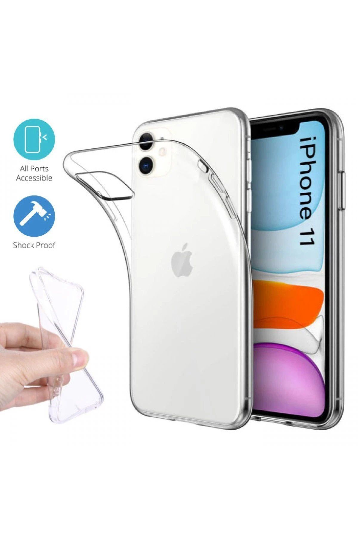 CepteToptan Newface iPhone 11 Kılıf Lüx Şeffaf Silikon