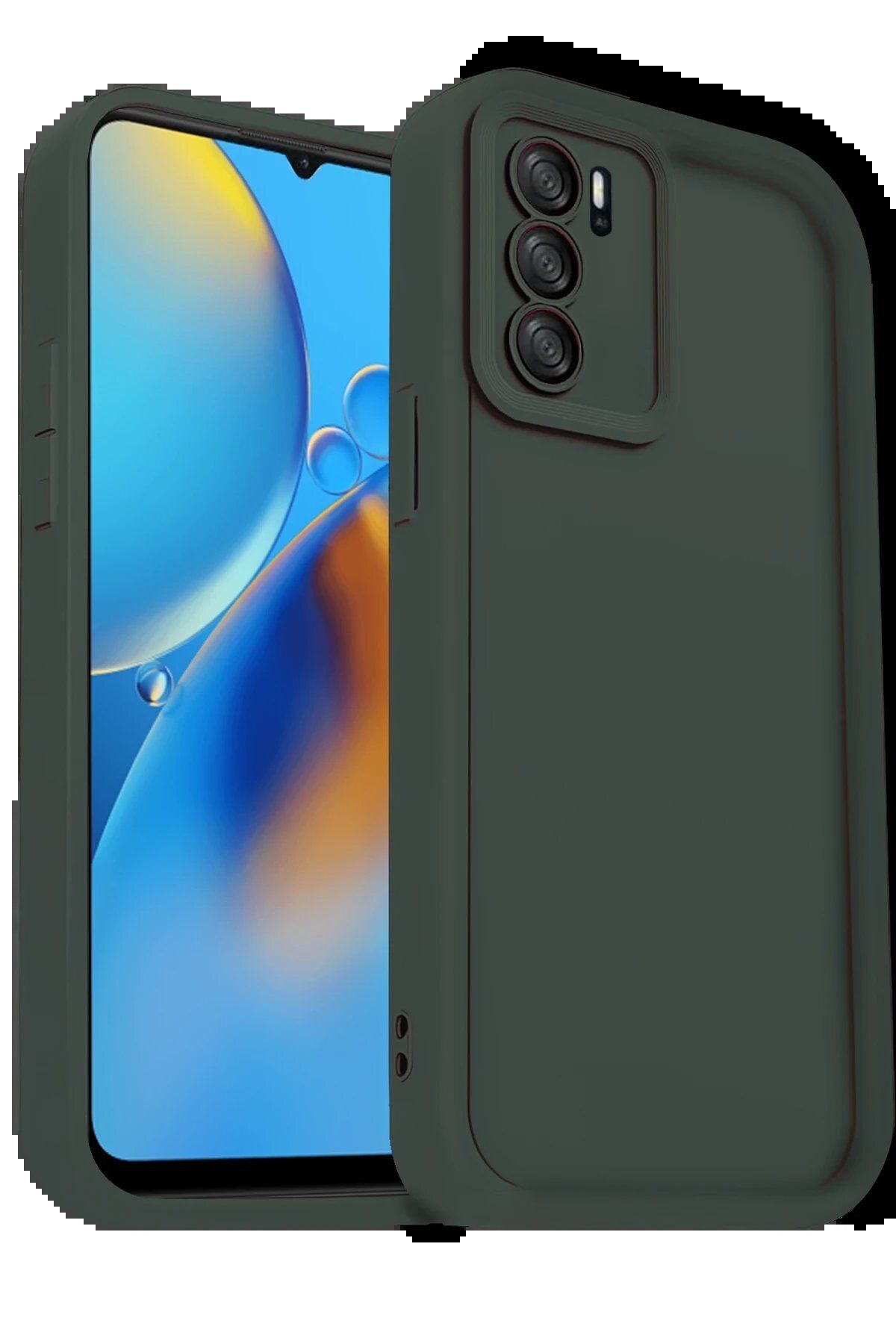 CepteToptan Newface Oppo A16 Kılıf Viera Silikon - Koyu Yeşil