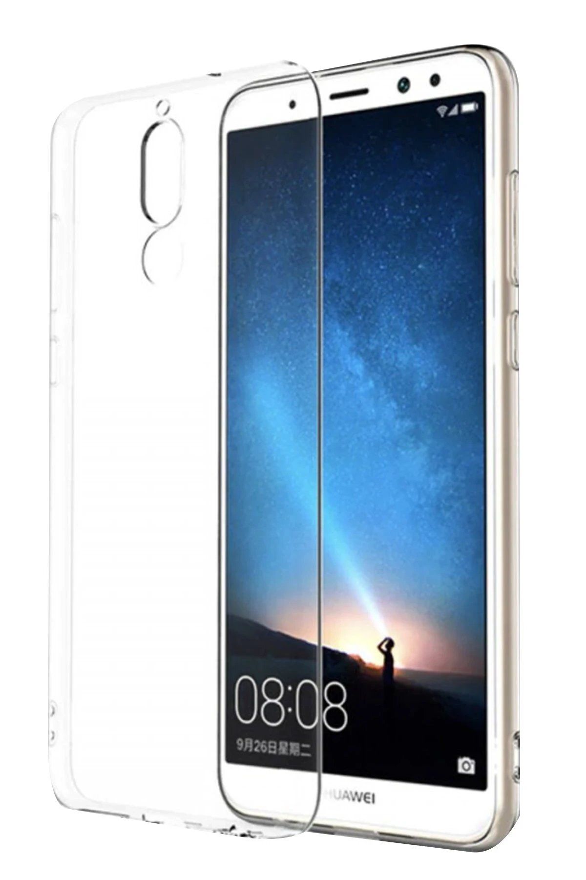 CepteToptan Newface Huawei Mate 10 Lite Kılıf Lüx Şeffaf Silikon