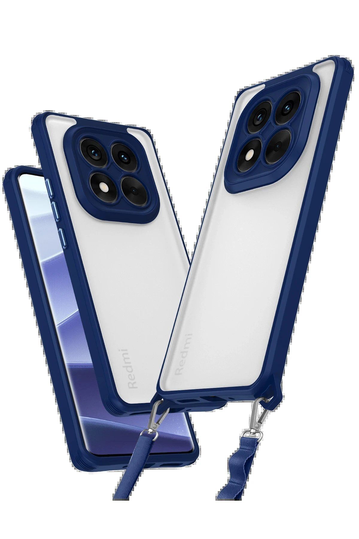 CepteToptan Newface Xiaomi Redmi Note 14 Pro Plus Kılıf Penta Silikon Kılıf - Lacivert