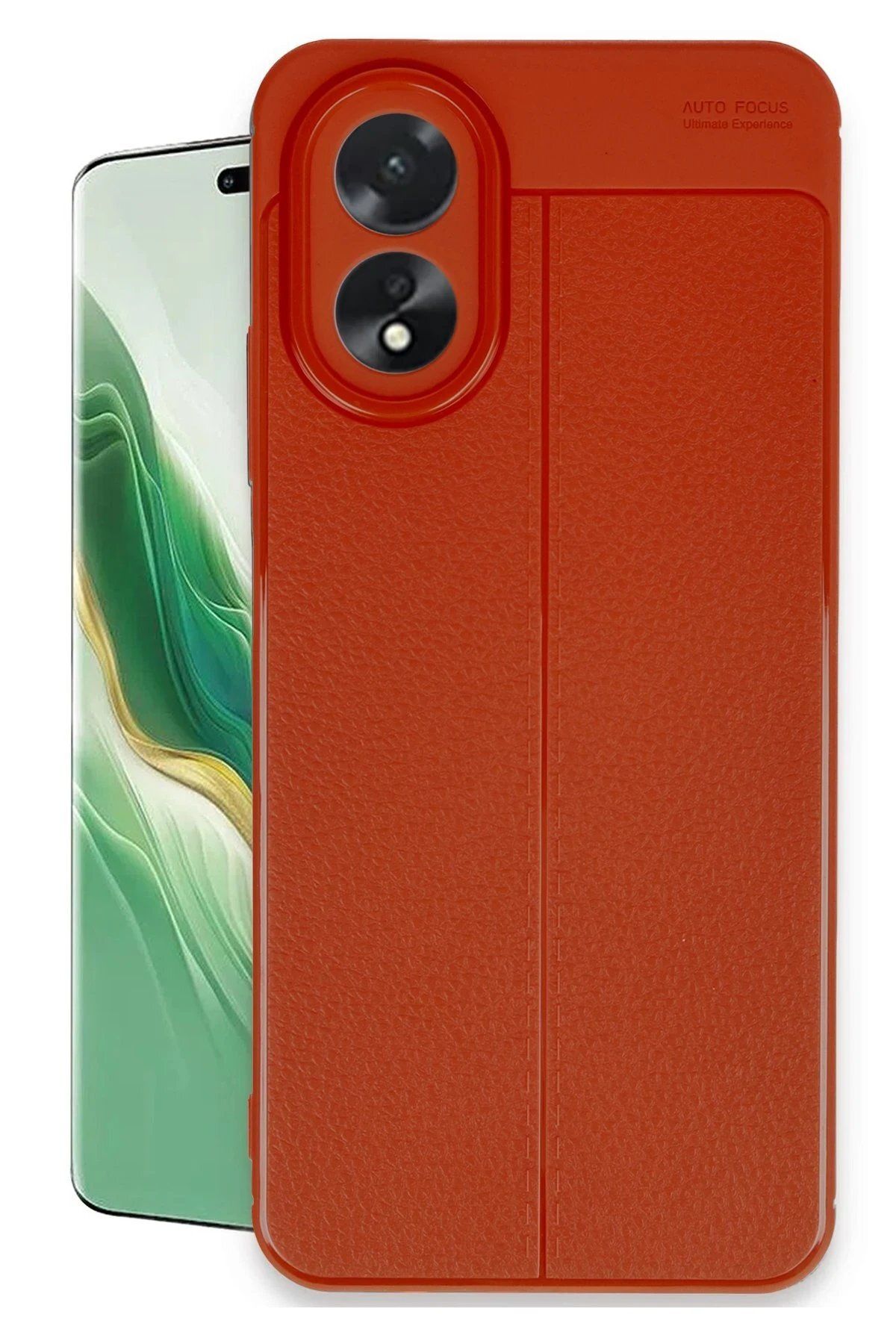 CepteToptan Newface Oppo A38 Kılıf Auto Focus Kapak - Kırmızı