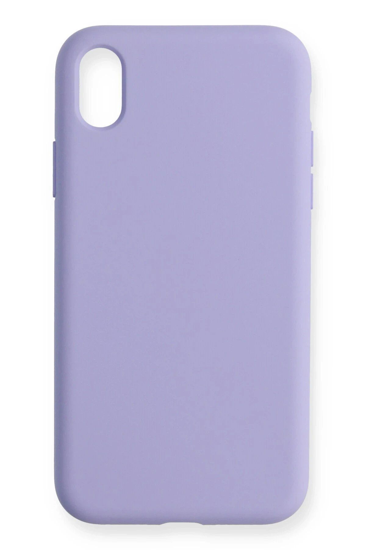 CepteToptan Newface iPhone XR Kılıf Nano içi Kadife Silikon - Lila