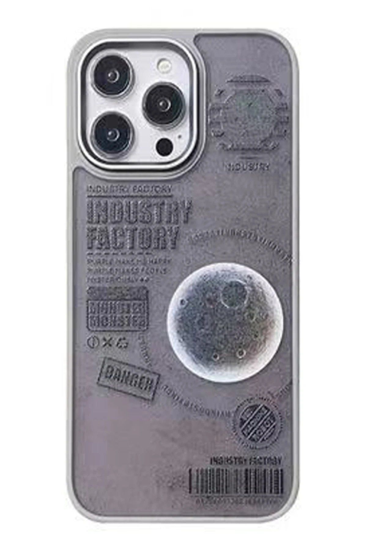 CepteToptan Movenchy iPhone 15 Pro Max Terra Desenli Kapak - Siyah - 2
