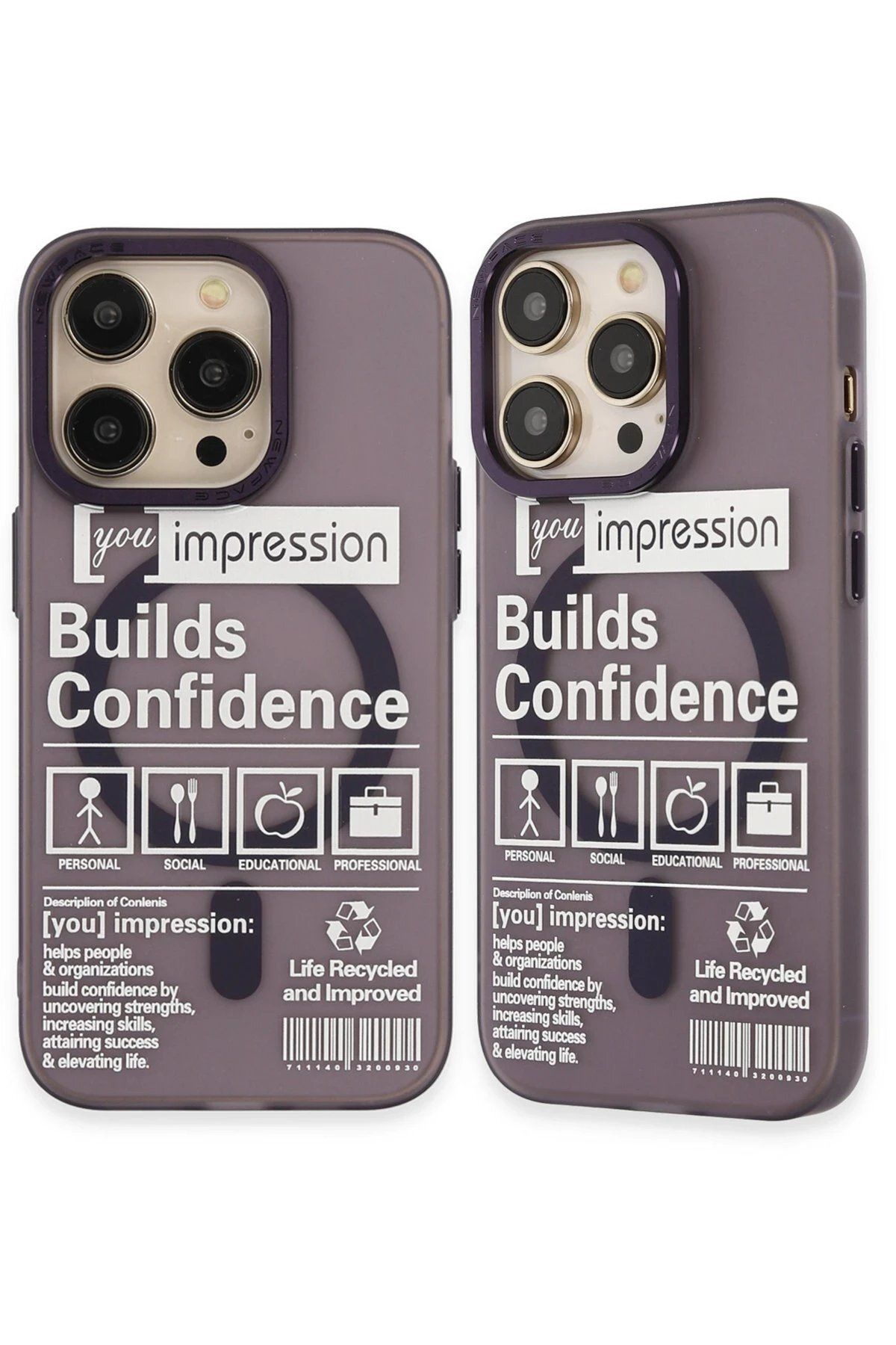 CepteToptan Newface iPhone 14 Pro Kılıf Apollo Magneticsafe Desenli Kapak - Apollo Mor - 6