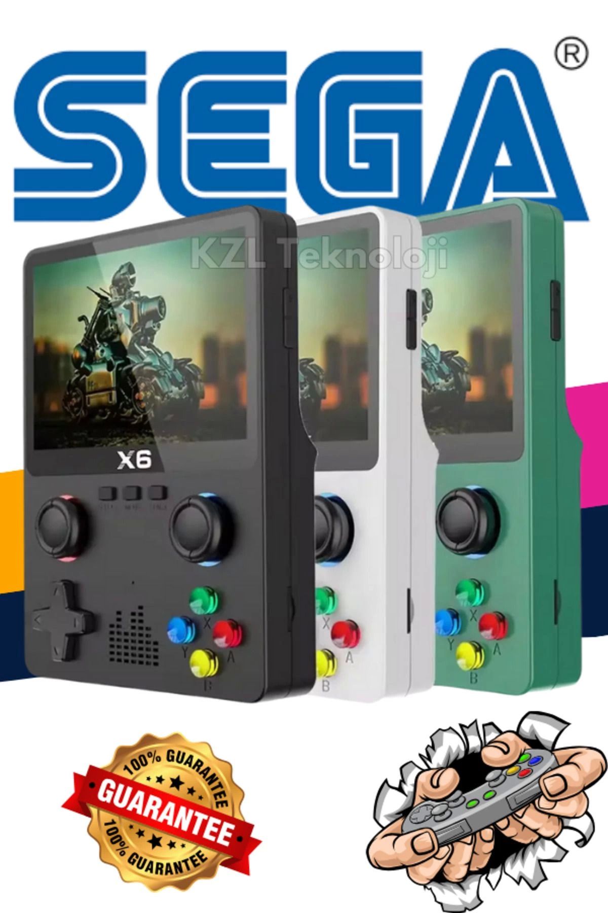 MT29 GİYİM Taşınabilir Oyun Konsolu 3.5 inç IPS Ekran Retro 6500 Oyun Atari Sega Oyunları