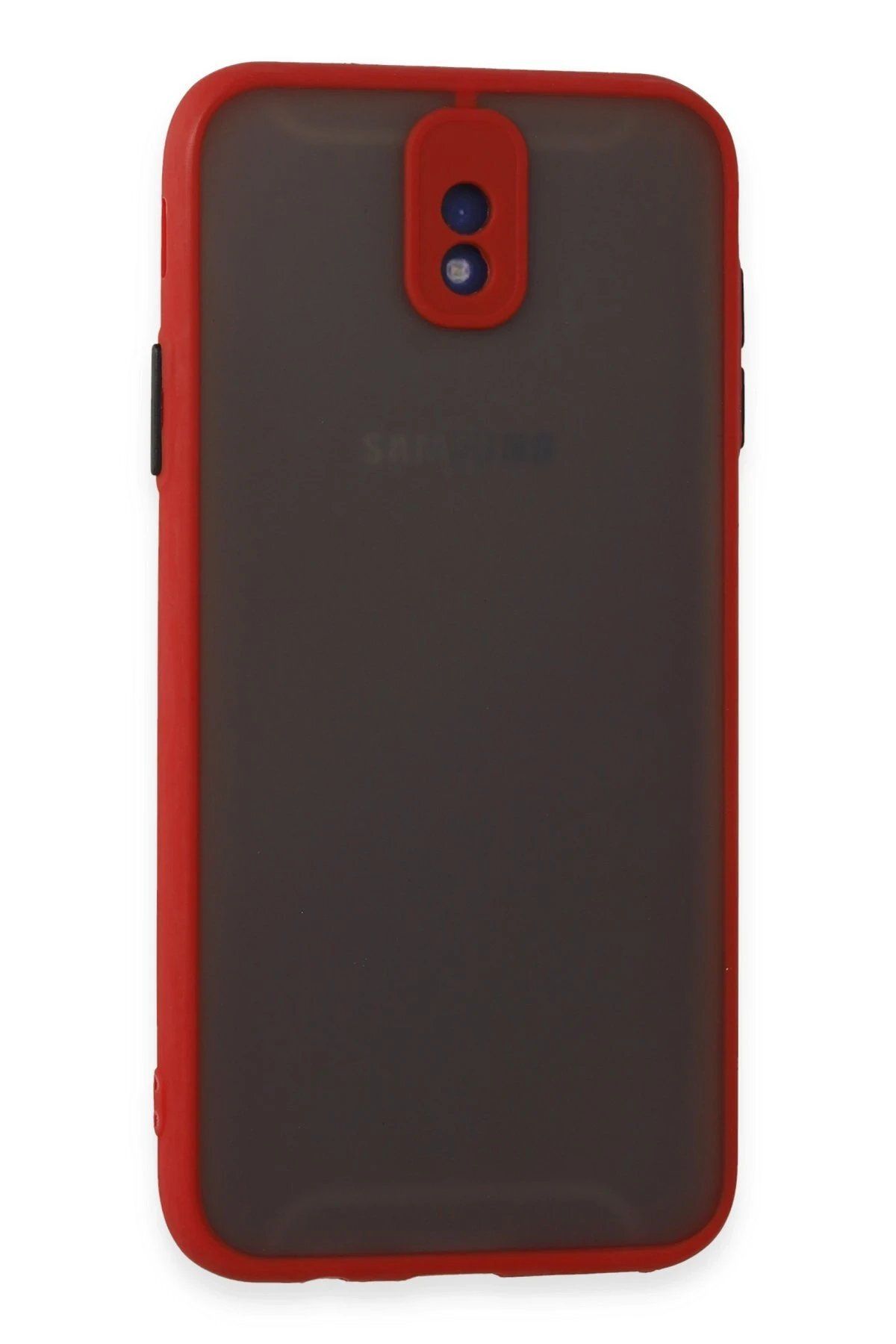 CepteToptan Newface Samsung Galaxy J7 Pro / J730 Kılıf Montreal Silikon Kapak - Kırmızı