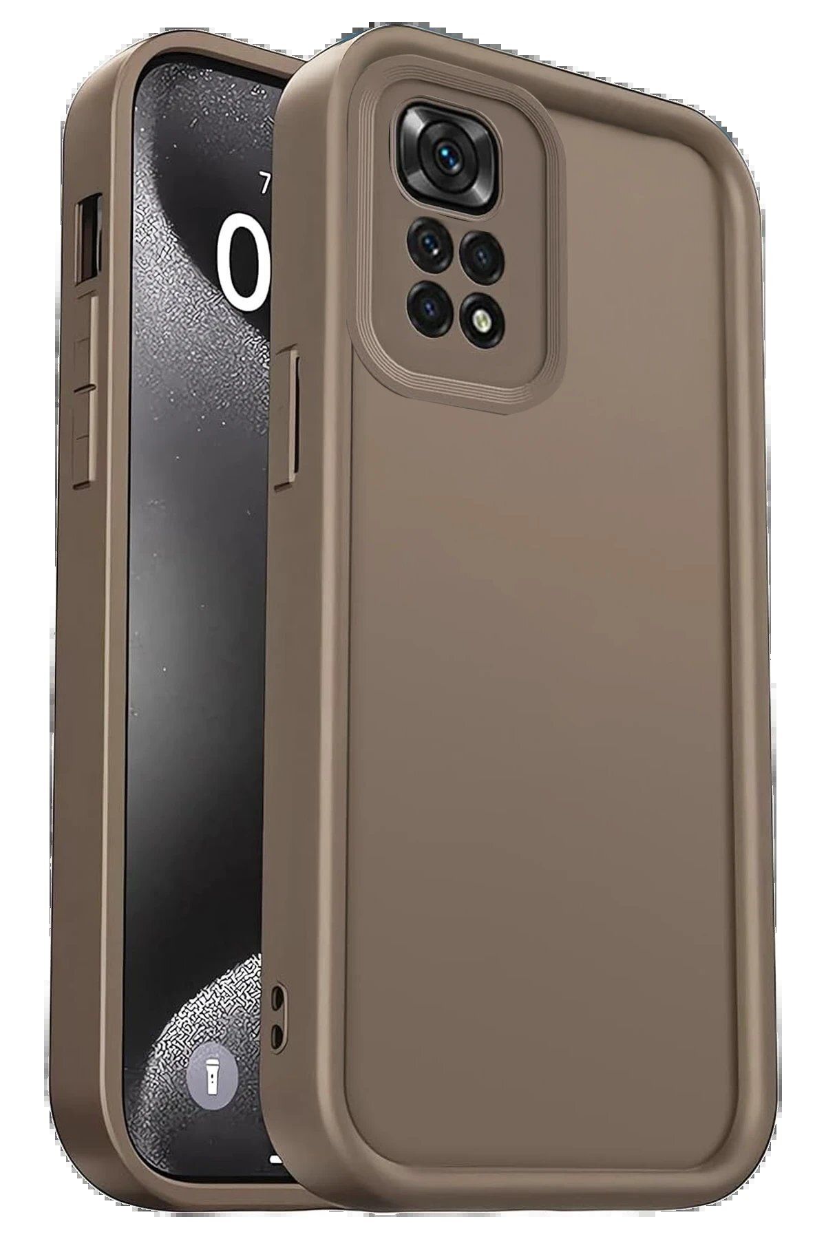 CepteToptan Newface Xiaomi Redmi 10 2022 Kılıf Viera Silikon - Kahverengi