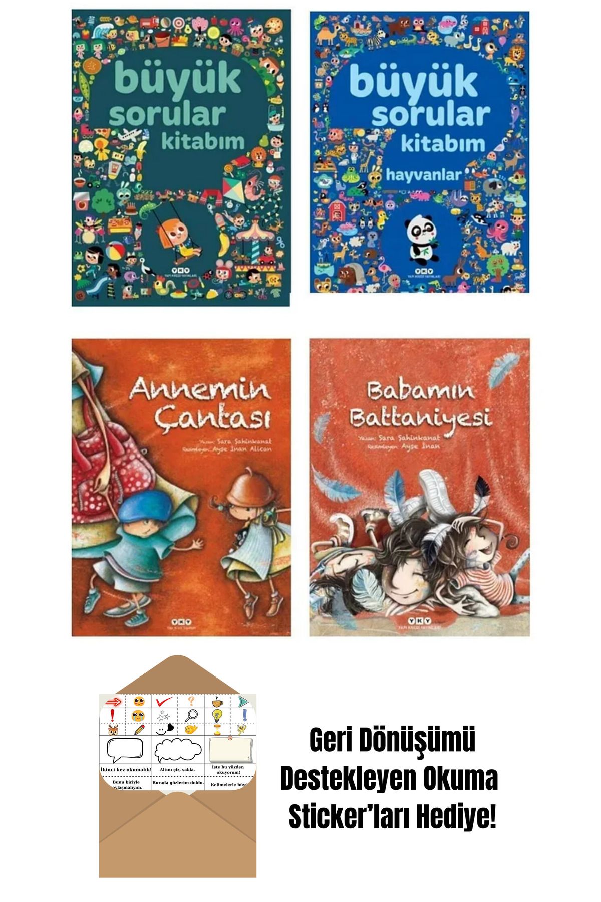 Yapı Kredi Yayınları Sabahattin Ali Seti 14 Kitap + Okuma Sticker'ları