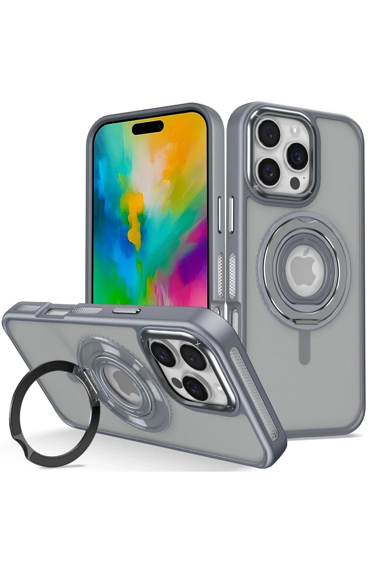 CepteToptan Joko iPhone 16 Pro Max Banza Magsafe Standlı Kapak - Titan Gri