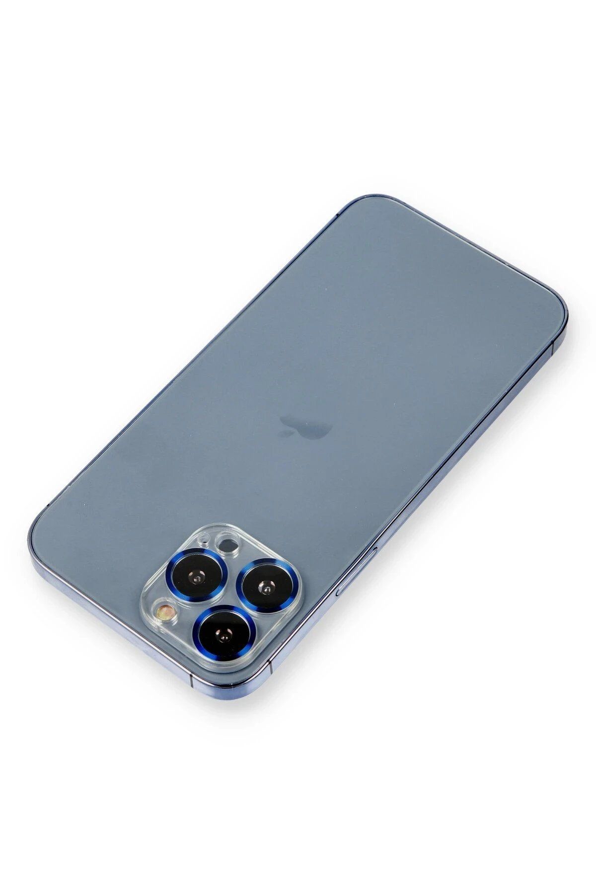 CepteToptan Newface iPhone 12 Pro Metal Kamera Lens Koruma Cam - Mavi