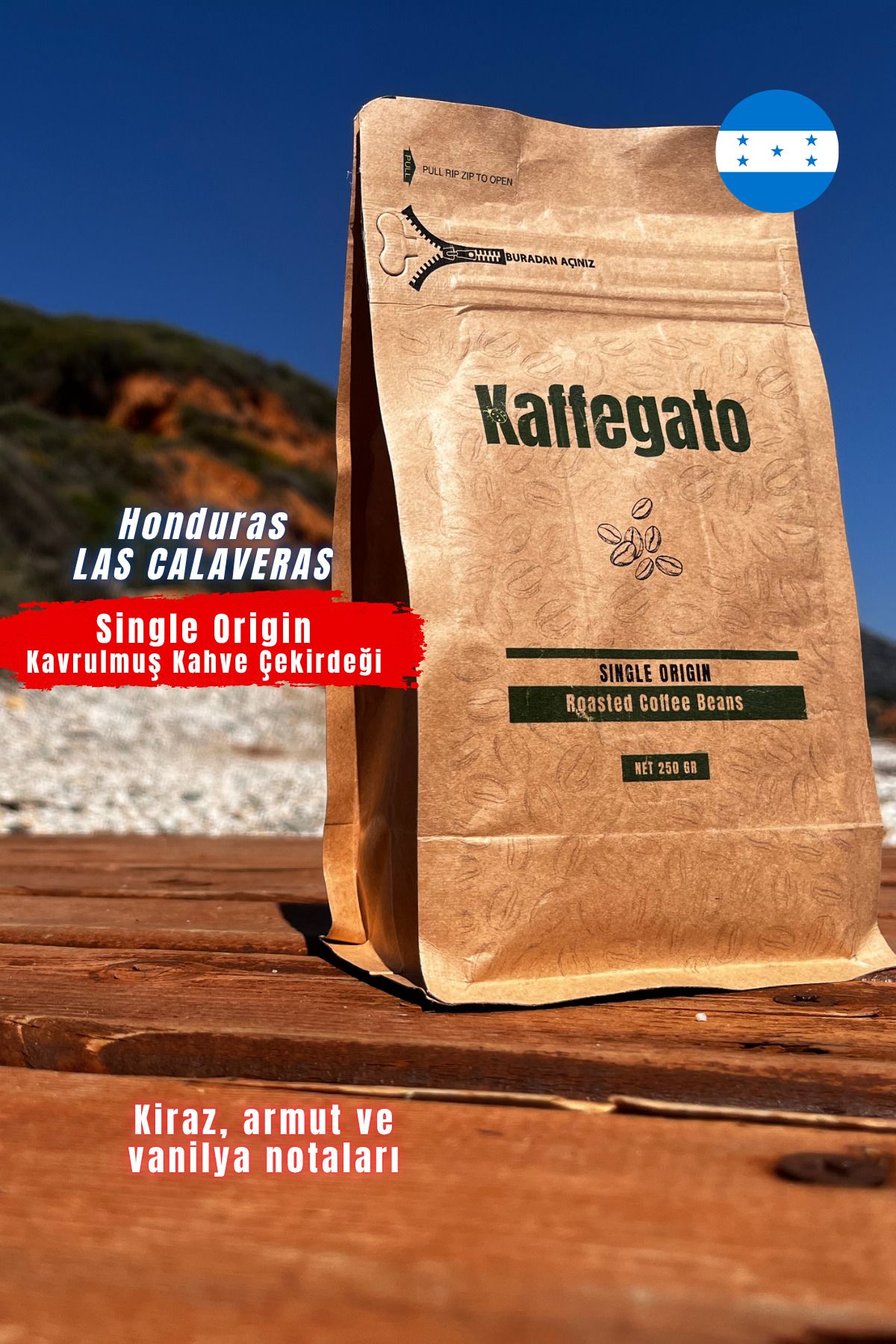Kaffegato Honduras Las Calaveras Kahve Çekirdeği 250g
