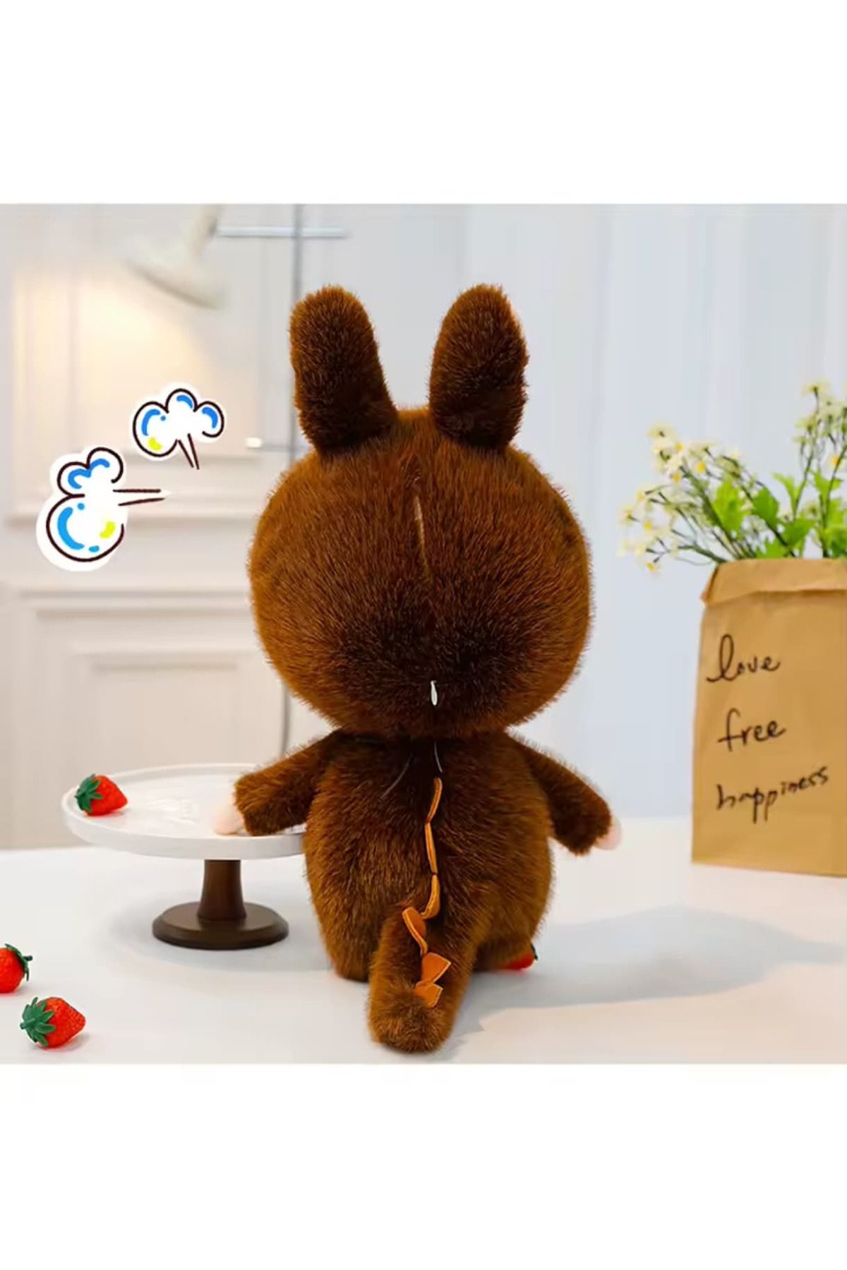 NB market-White Dragon Labubu Plush Toy with Tail Series Labubu Plush Toy 40cm 3