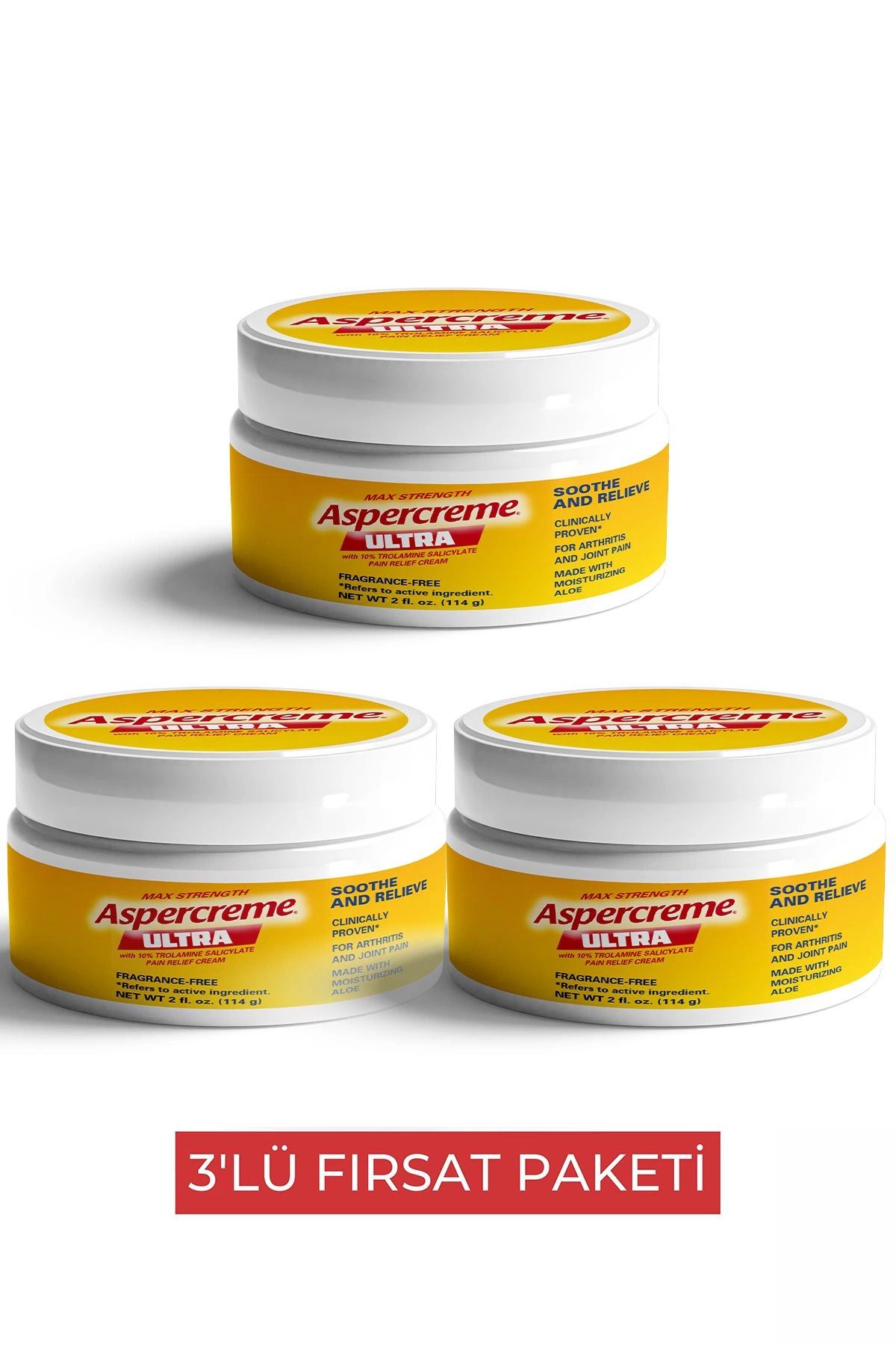 hayalimsah Aspercreme Ultra (Eklem, Vücut) Ağrılar İçin Bitkisel Krem 3 Adet