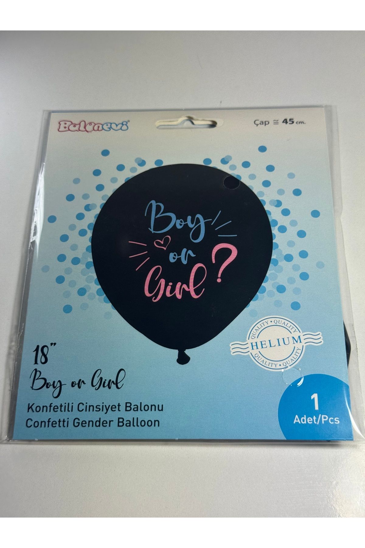 shop Cinsiyet Belirleme Balonu Büyük Boy Pulu Ile Beraber (mavi)