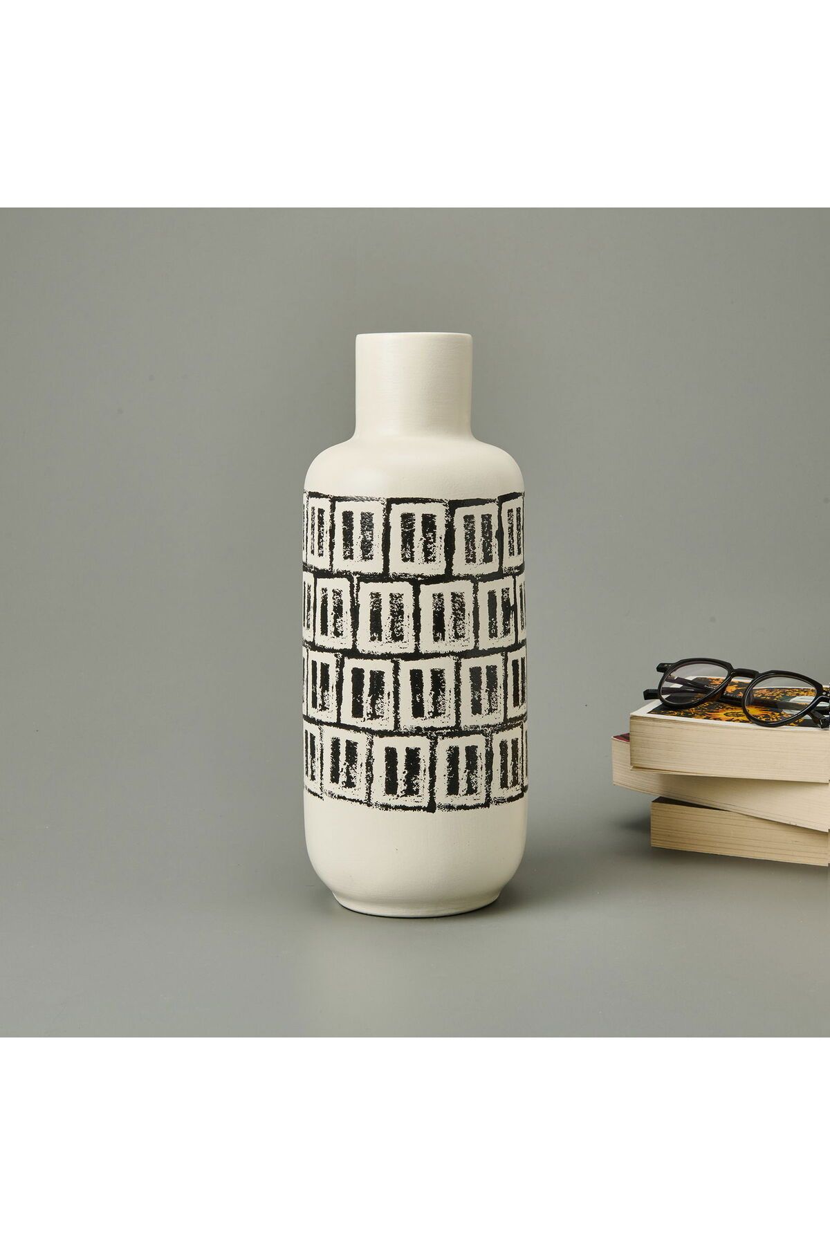 Evidea Ophira Vazo - Beyaz - 34 cm
