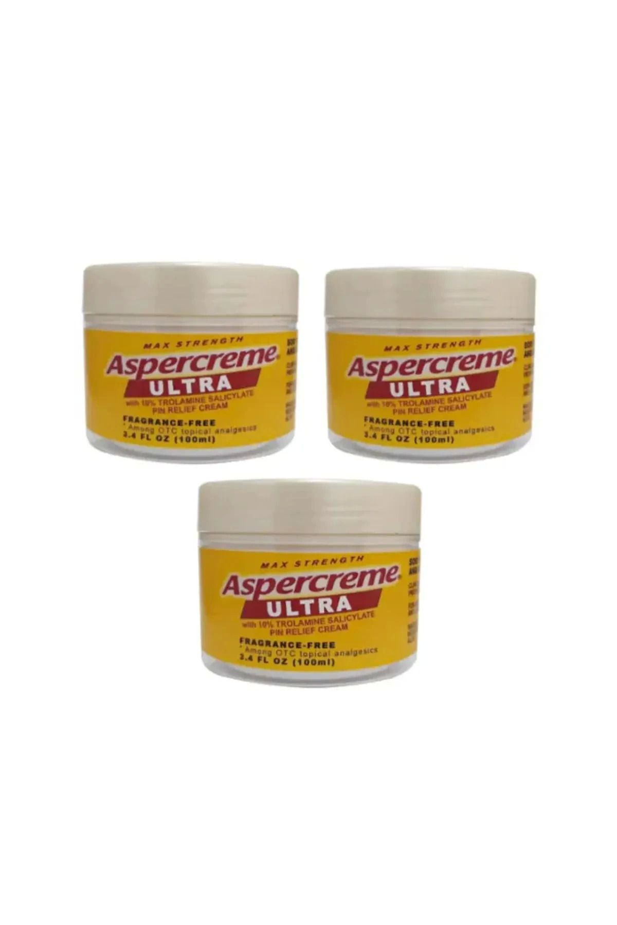 KAKTÜS JACK Aspercreme , Bel, Kas, Diz, Dirsek, Vücut Ağrı Masaj Kremi 100 ml X 3 Adet