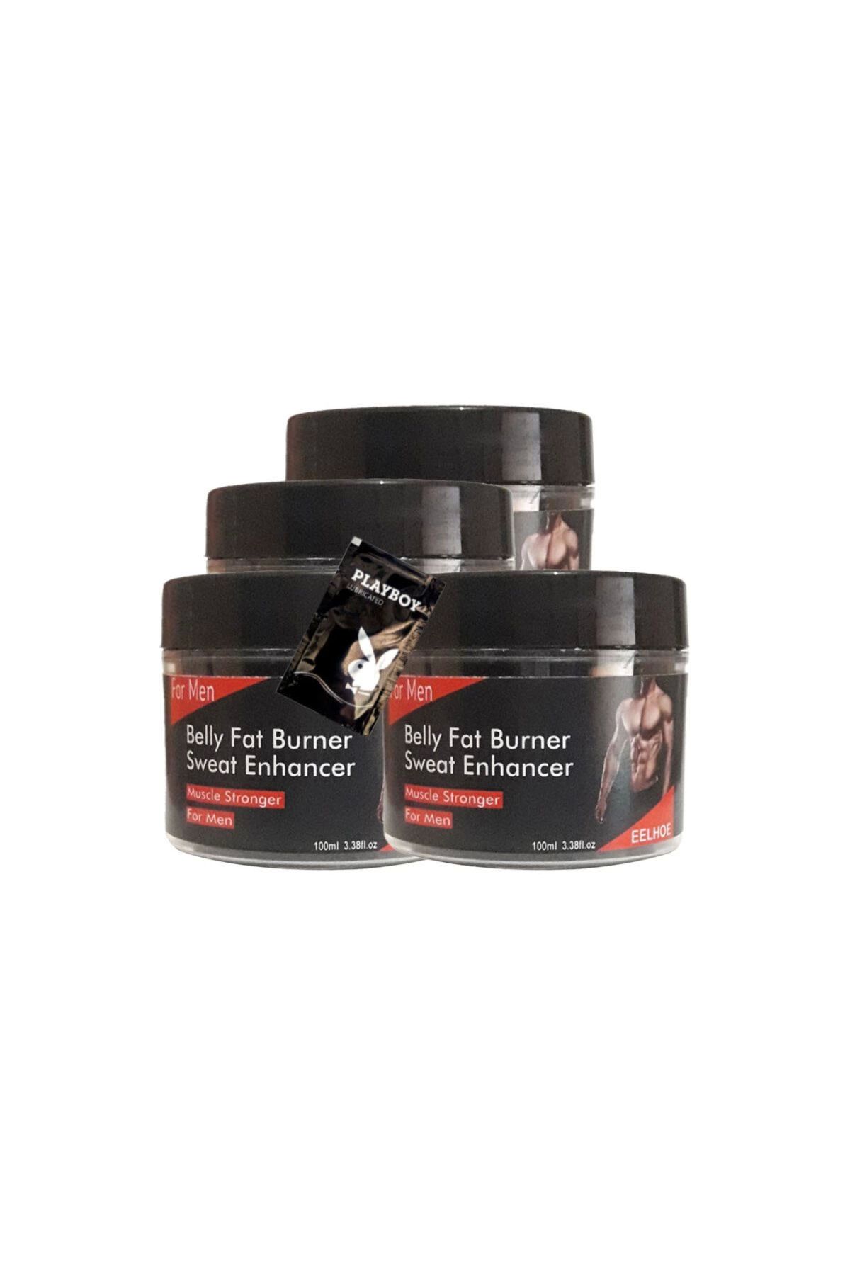 Heez Belly fatBurner Yağları eritmek için masaj bakım kremi 4x100 ml+1 Adet Jel ile