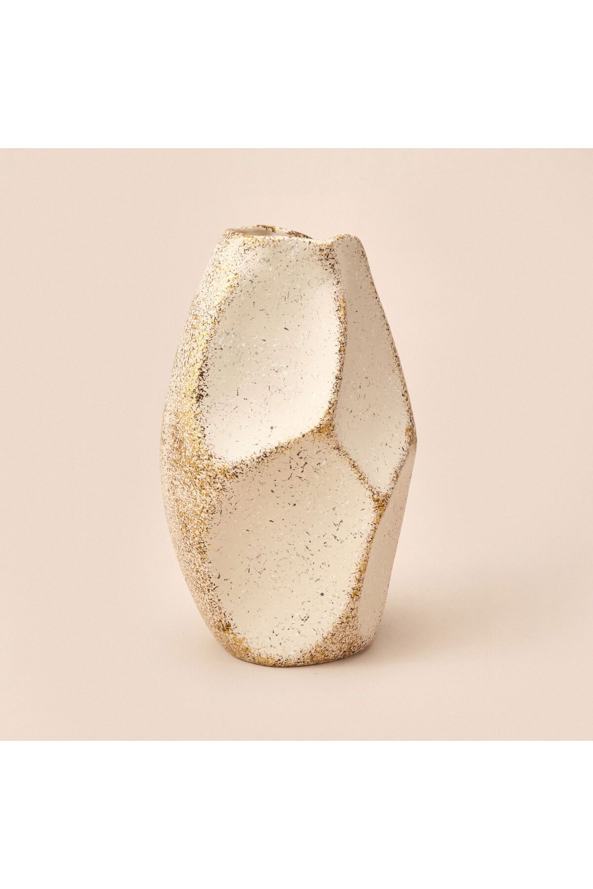 ASPARTAM Deco Urthania Vazo - Bej / Gold - 32 cm