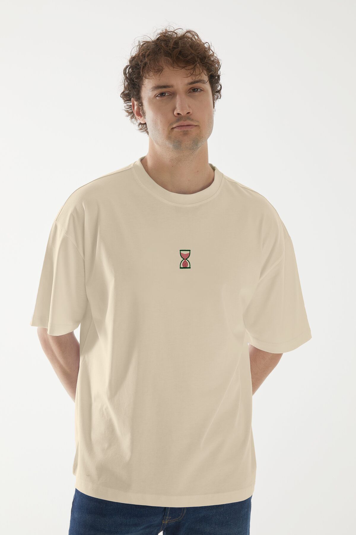 Vita Atelier 'Precious 2.0 ' Nakışlı, Erkek Yarım Oversize Tshirt